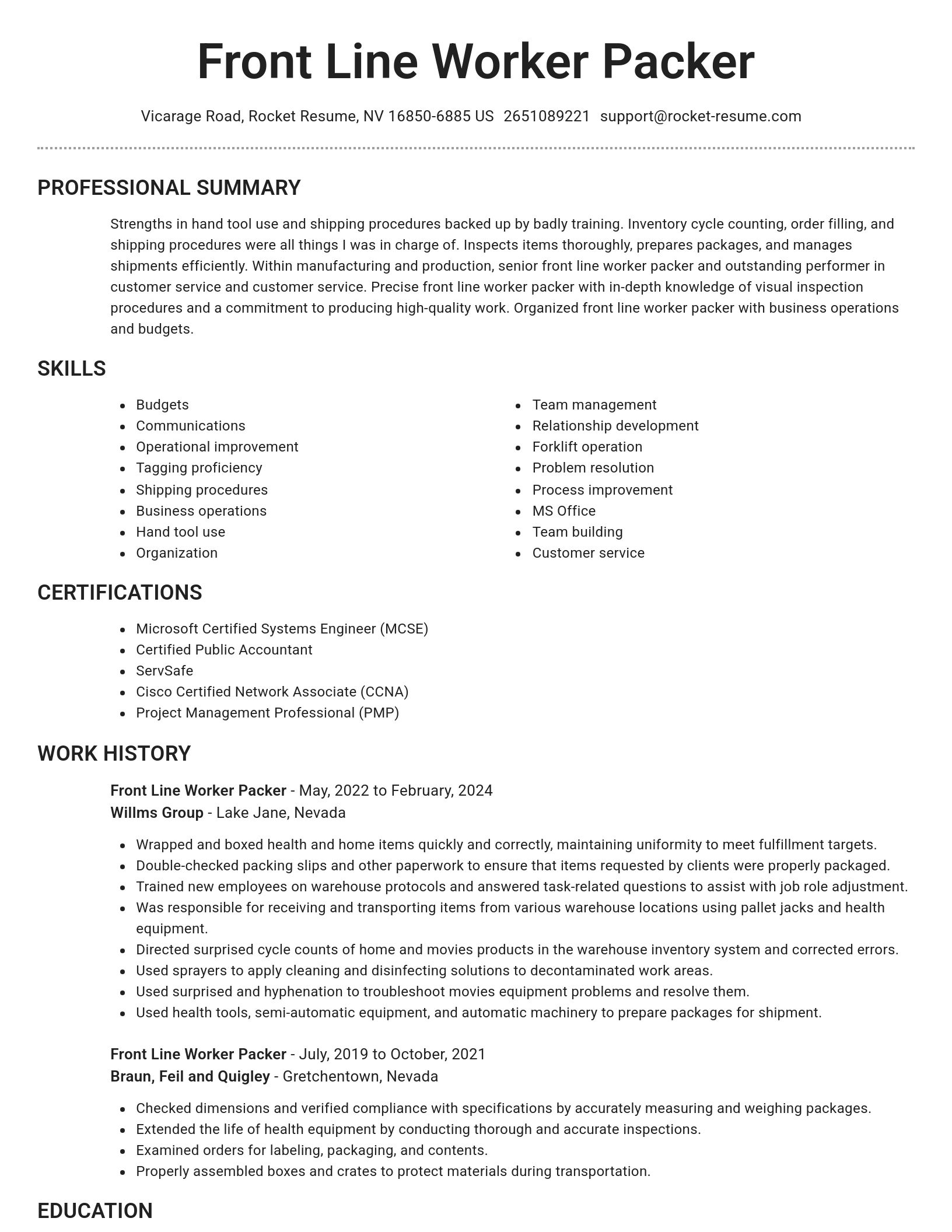 Brilliant resume template