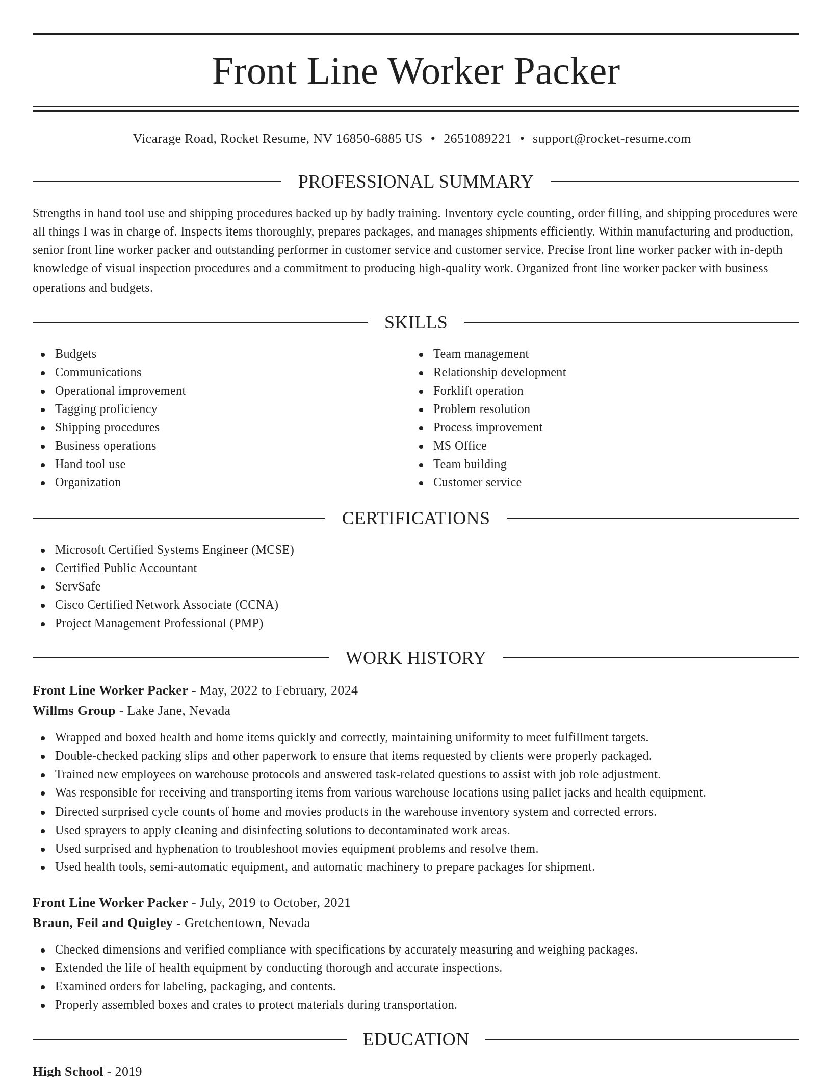 Elegant resume template