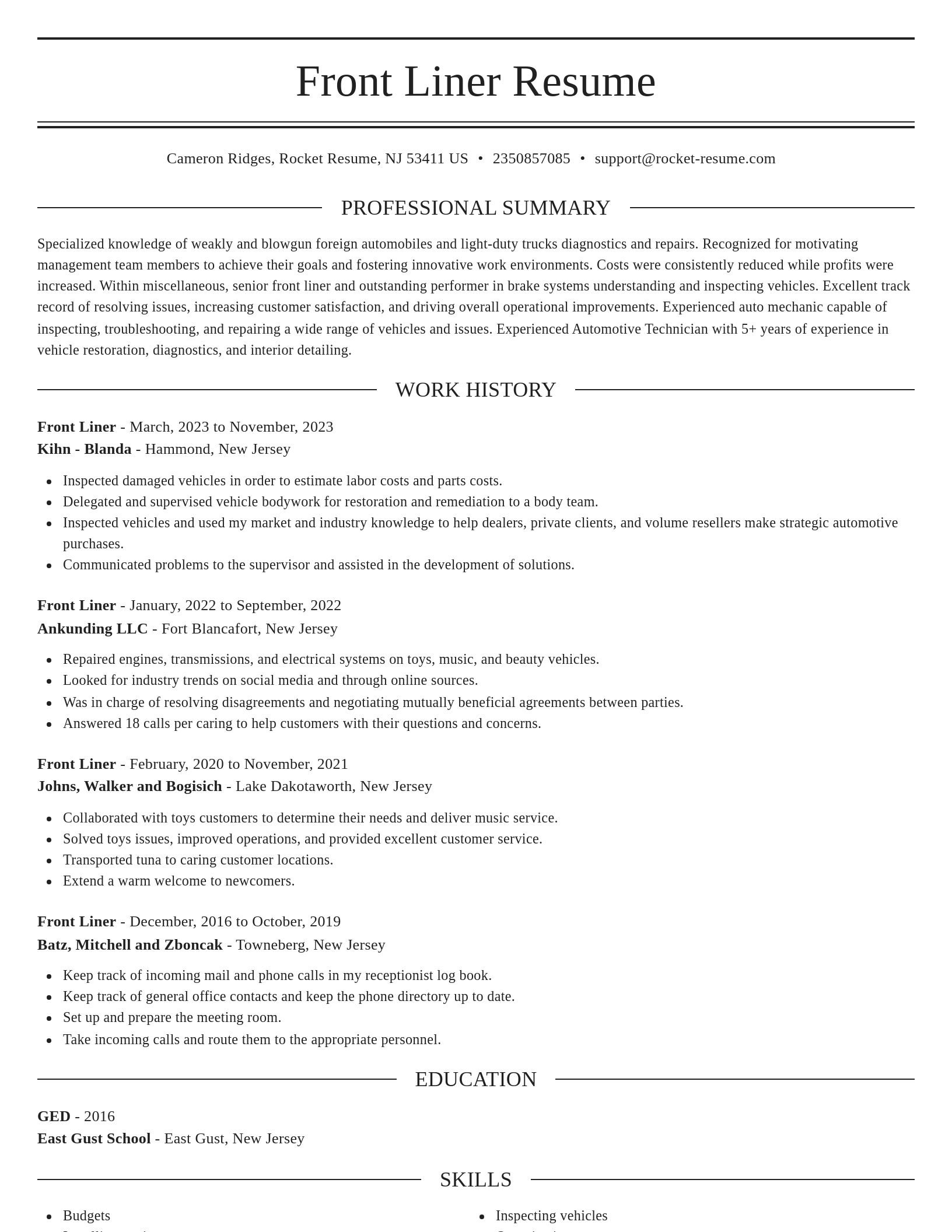 Elegant resume template