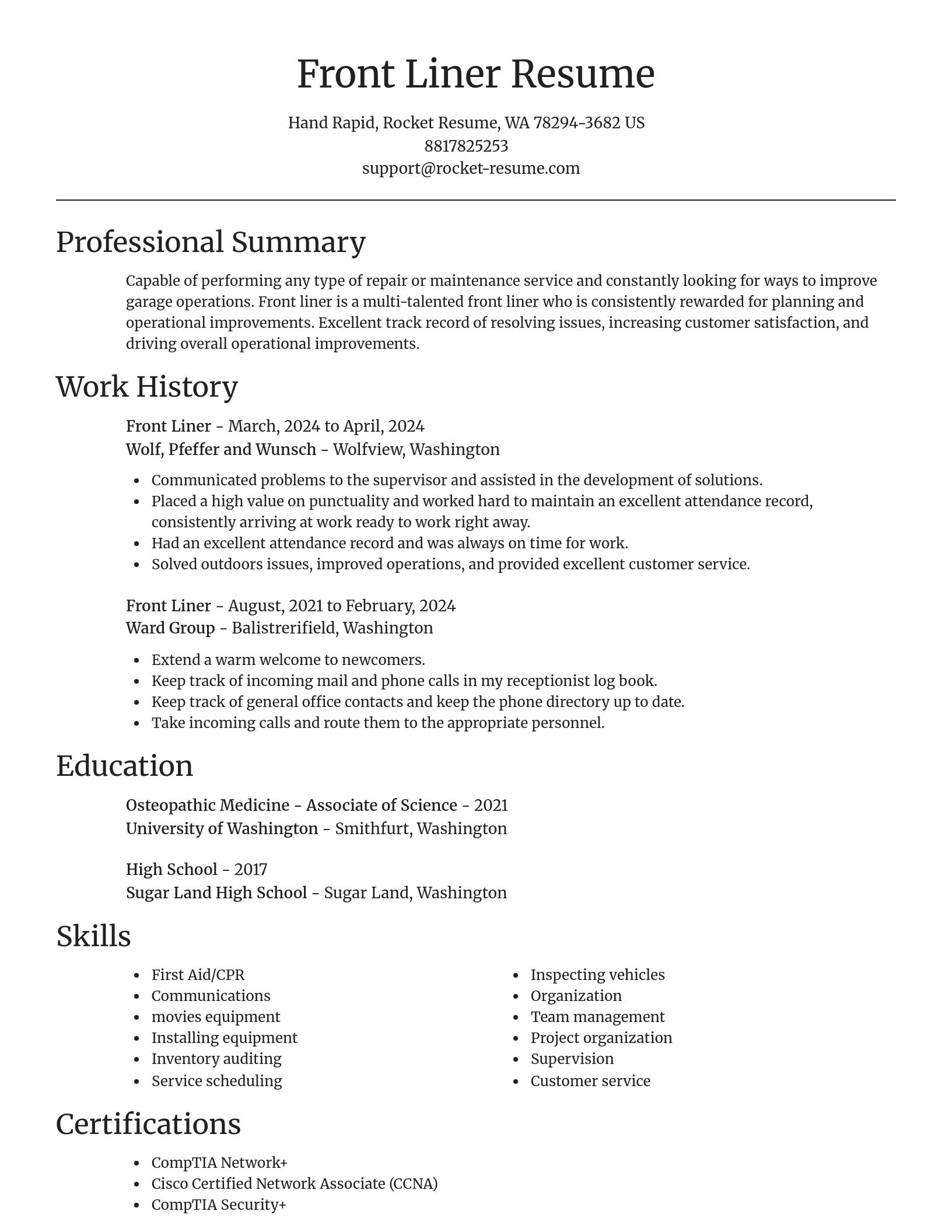 Focal Point resume template