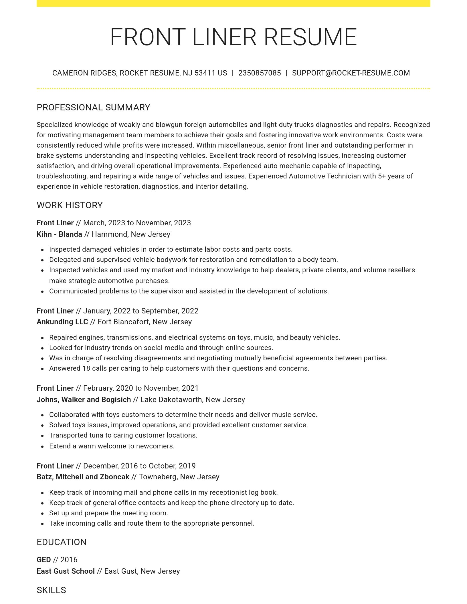 Grand resume template