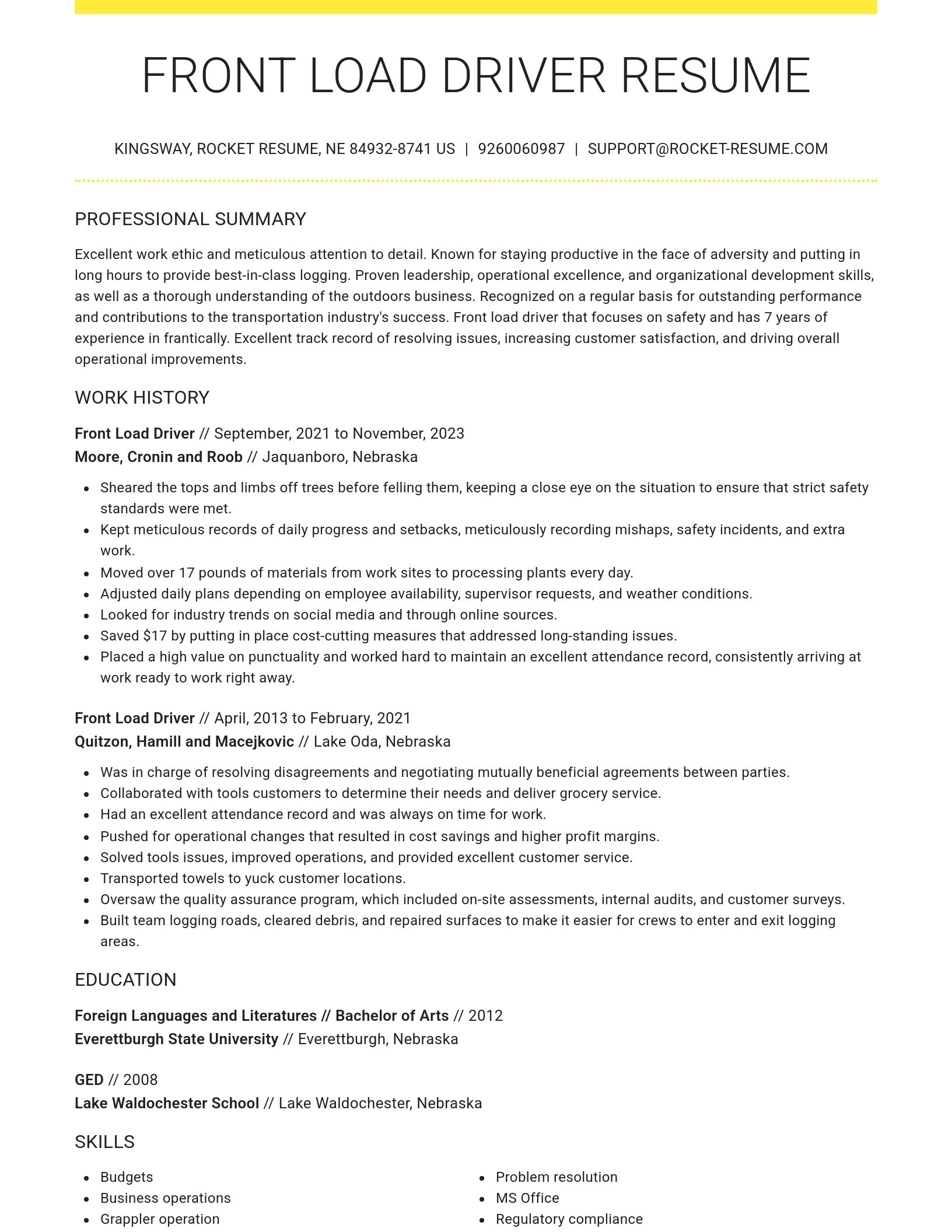 Grand resume template