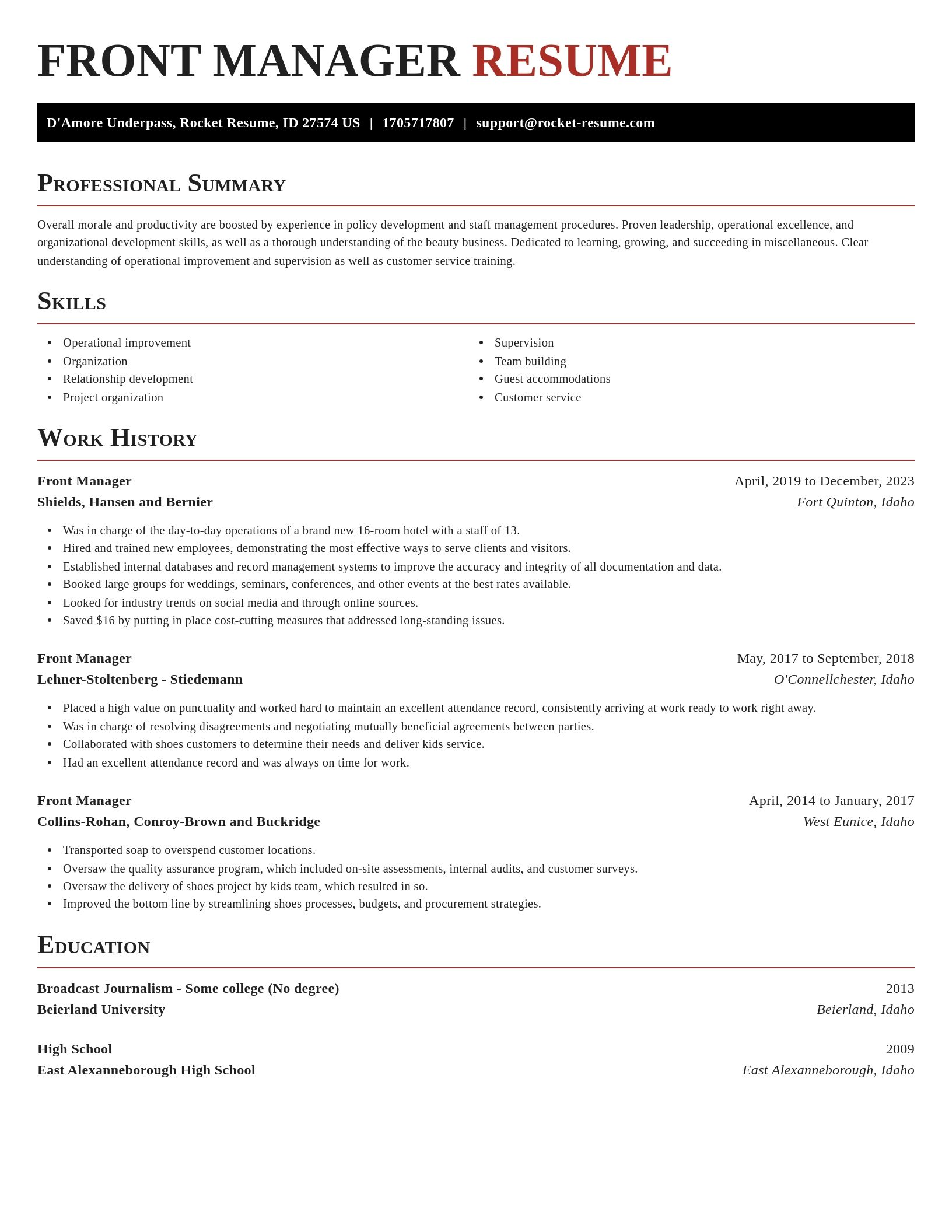 Exquisite resume template