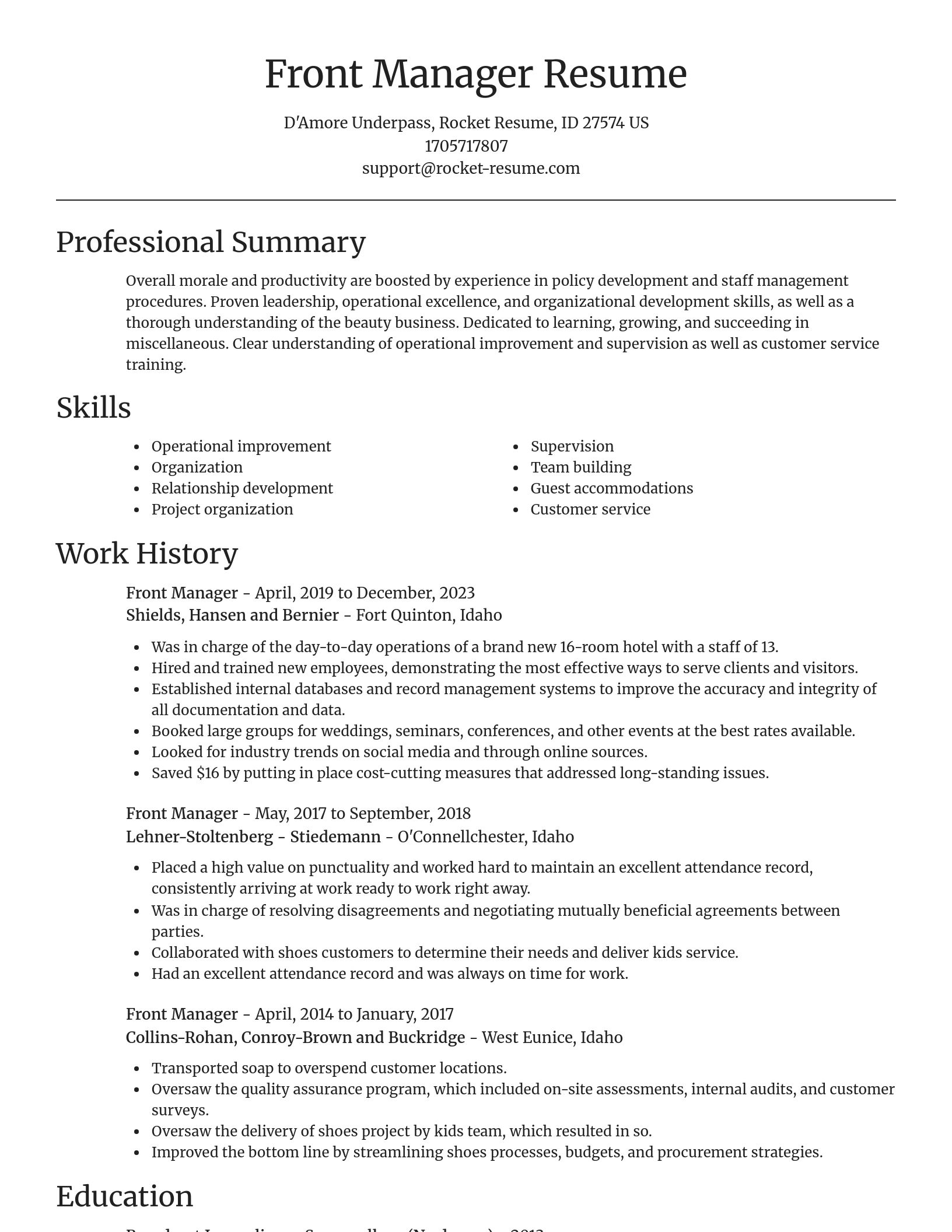 Focal Point resume template