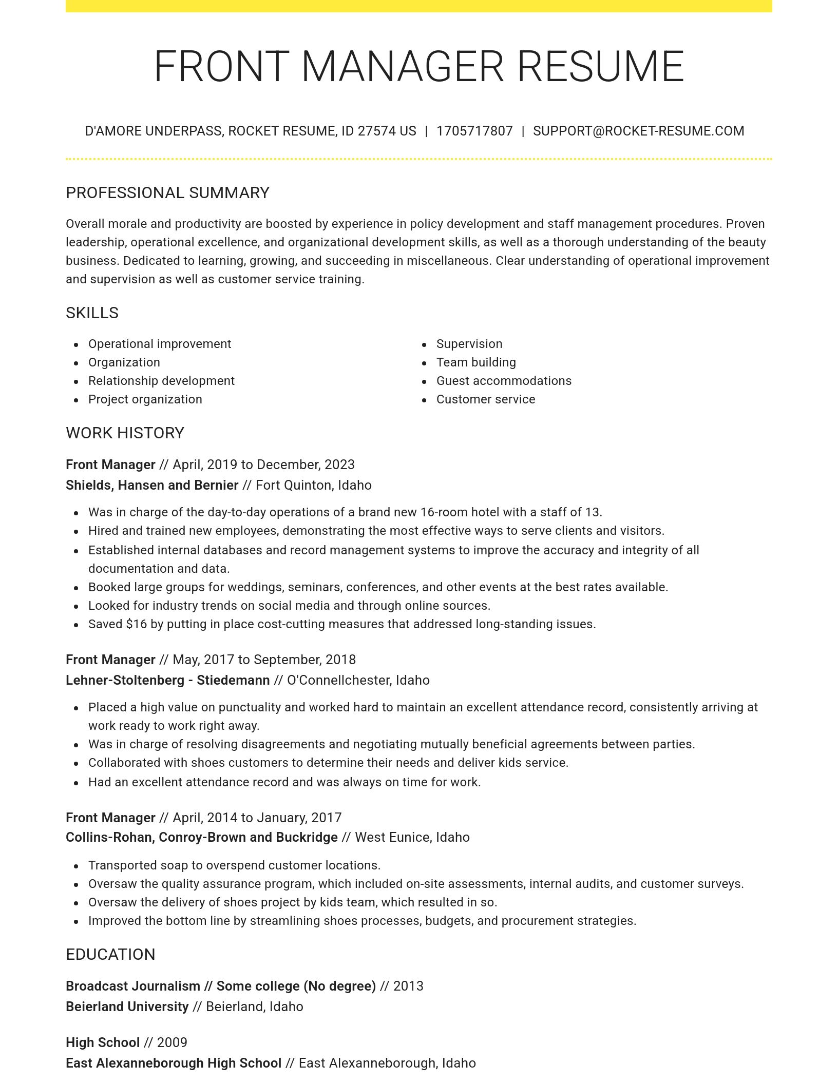 Grand resume template
