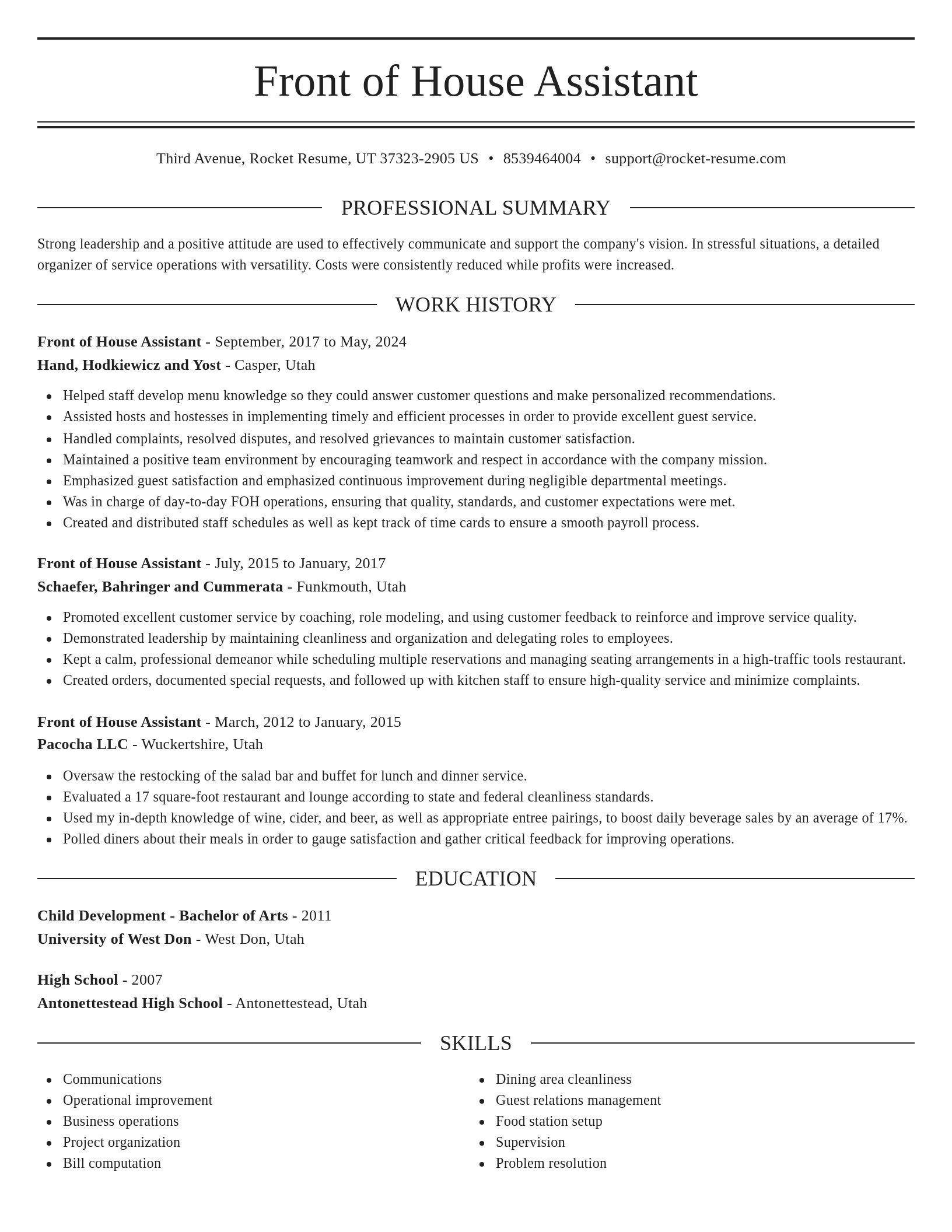 Elegant resume template