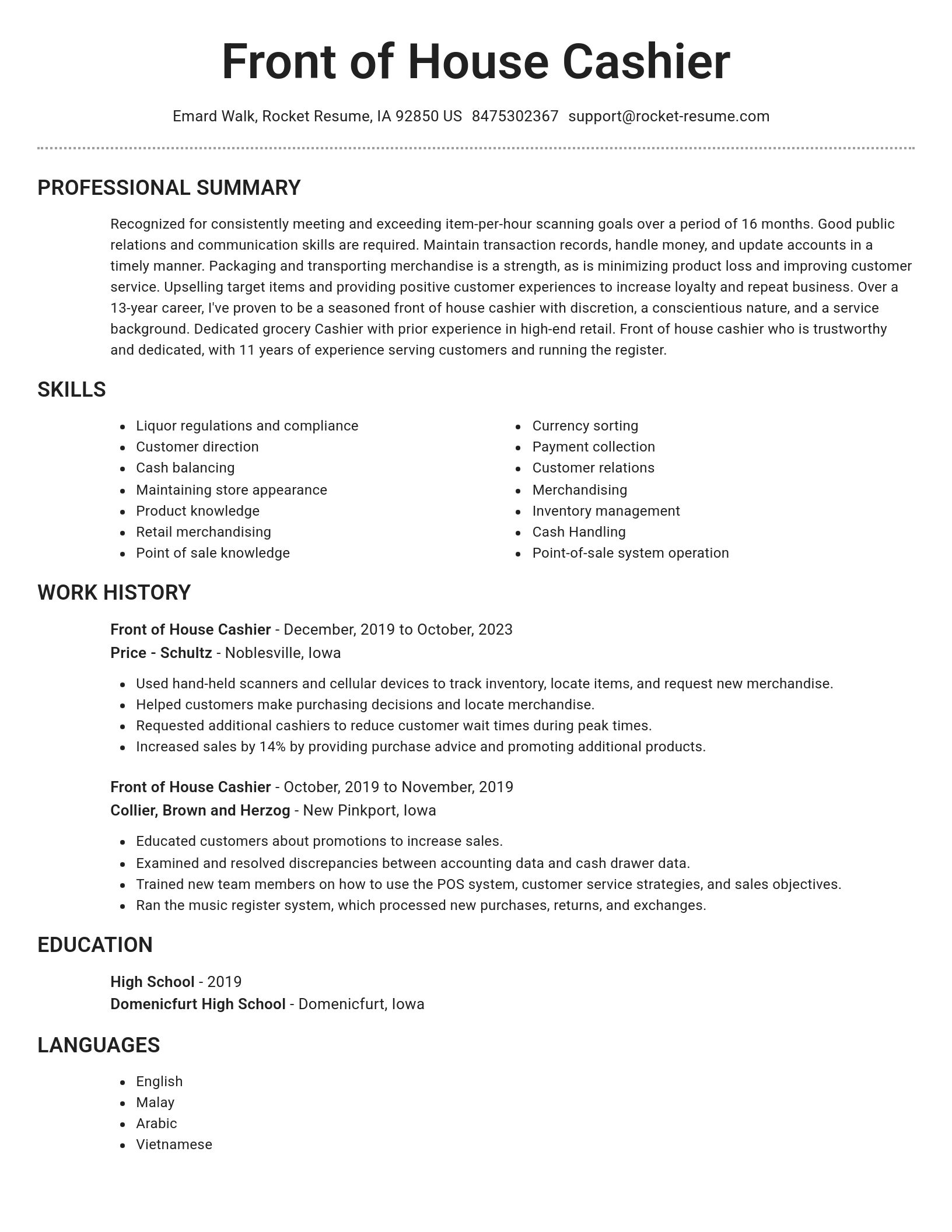 Brilliant resume template