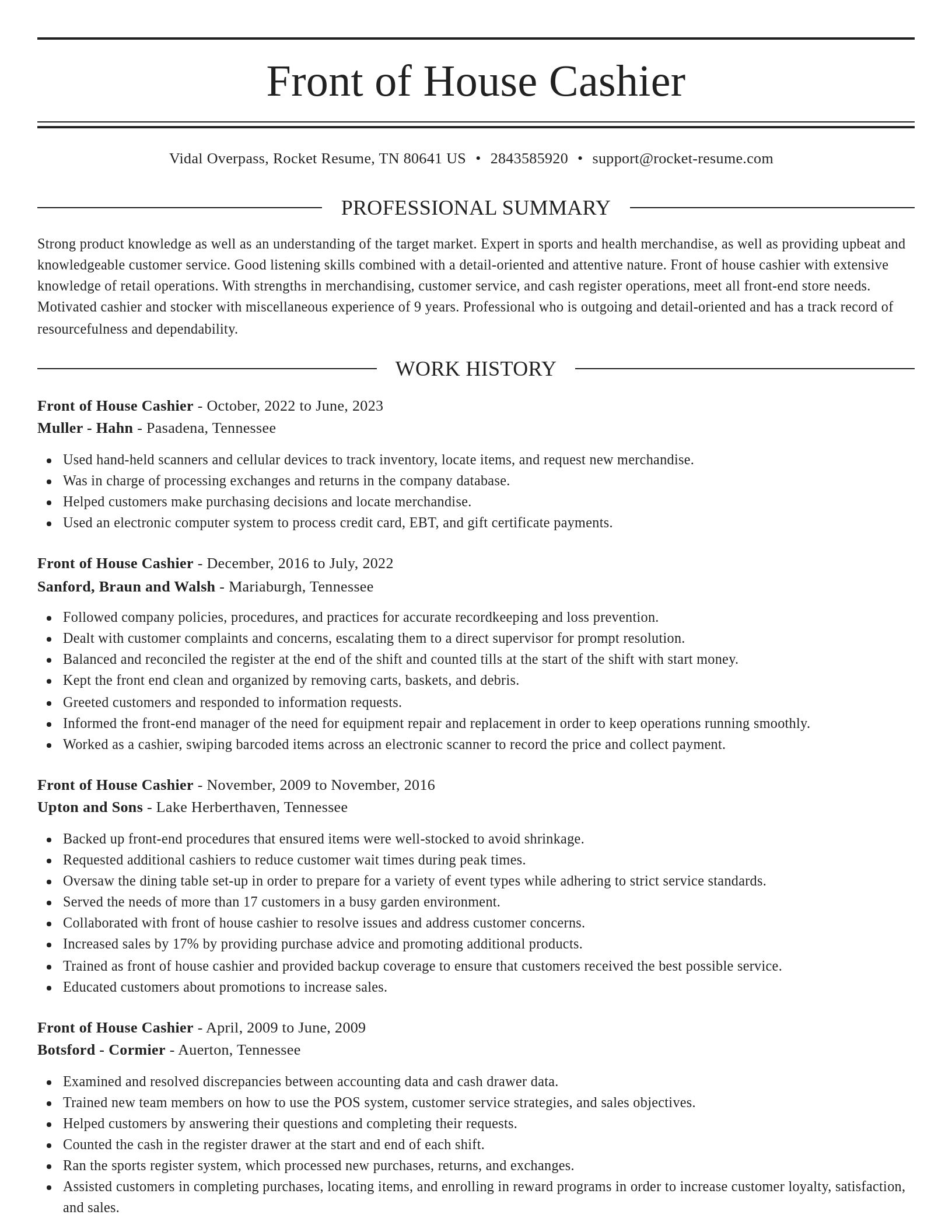 Elegant resume template