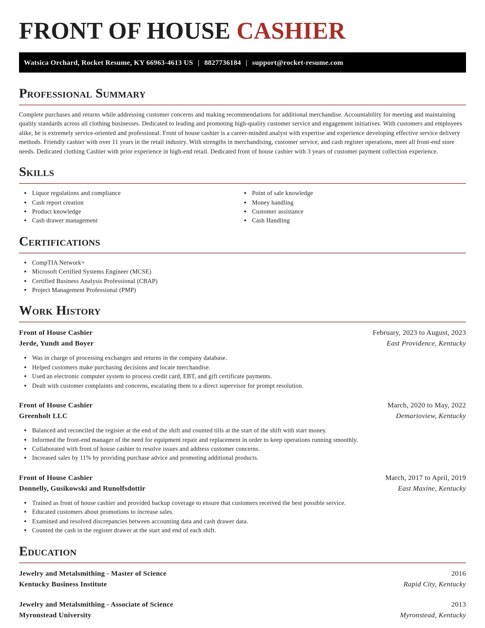 Exquisite resume template