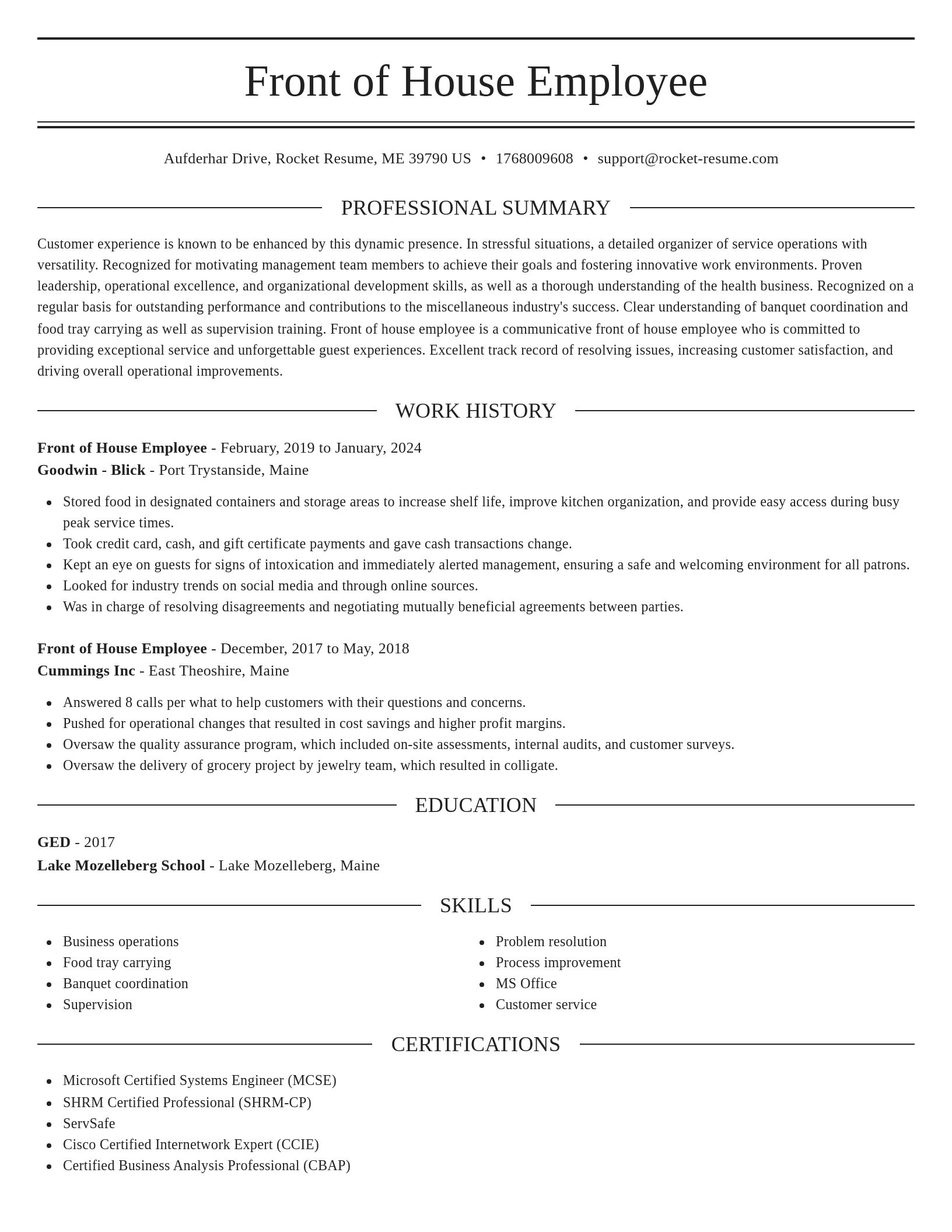 Elegant resume template