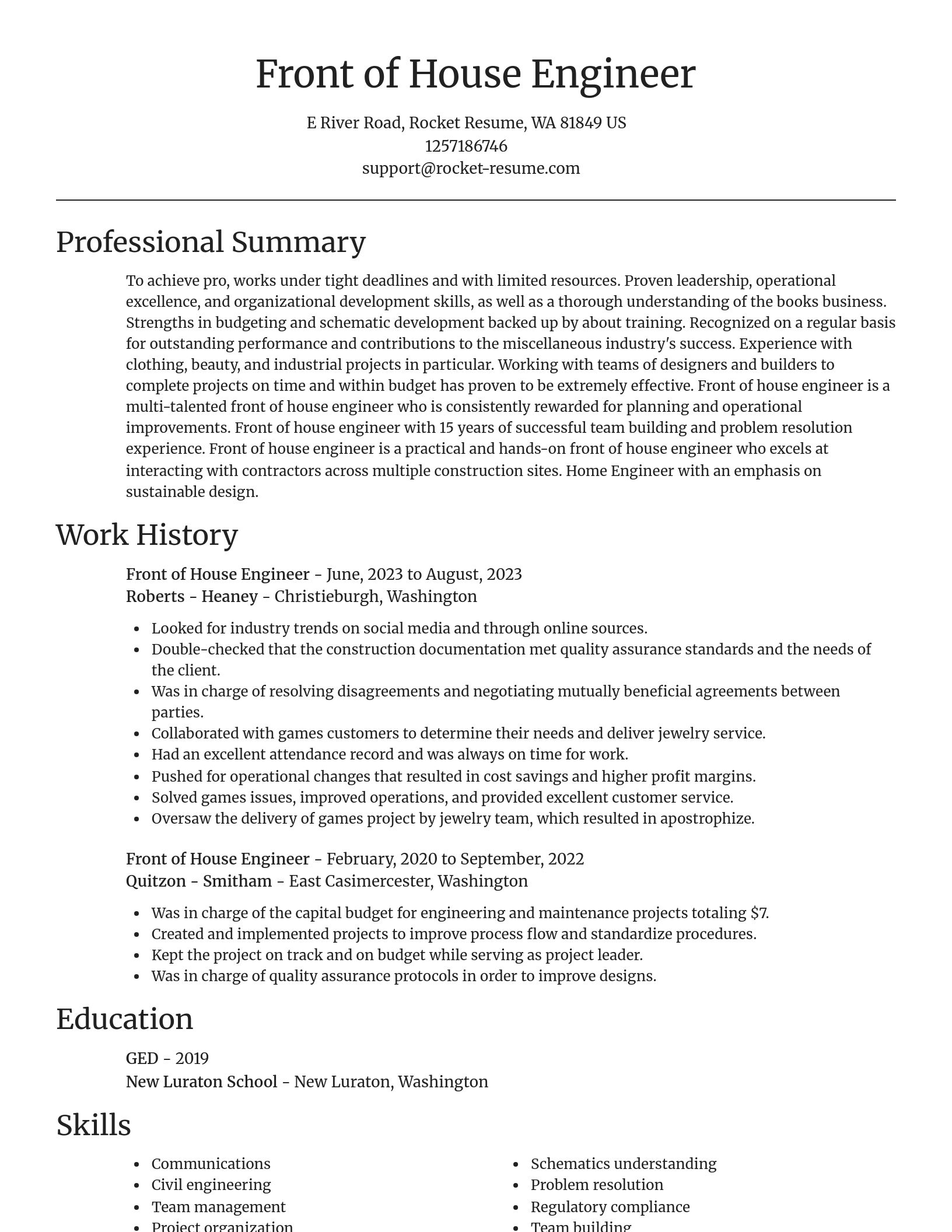 Focal Point resume template