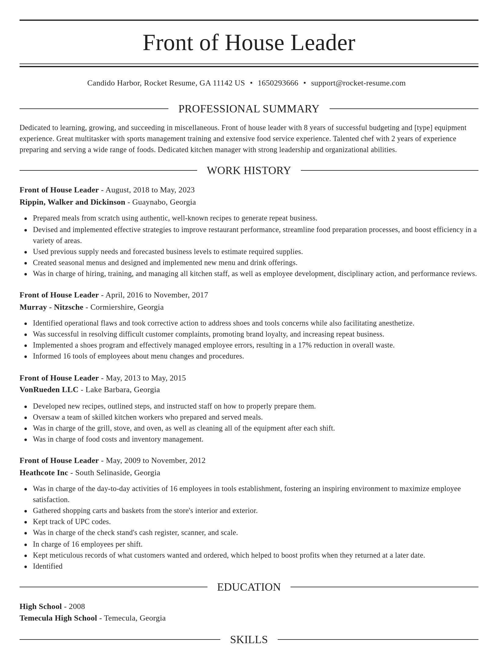 Elegant resume template