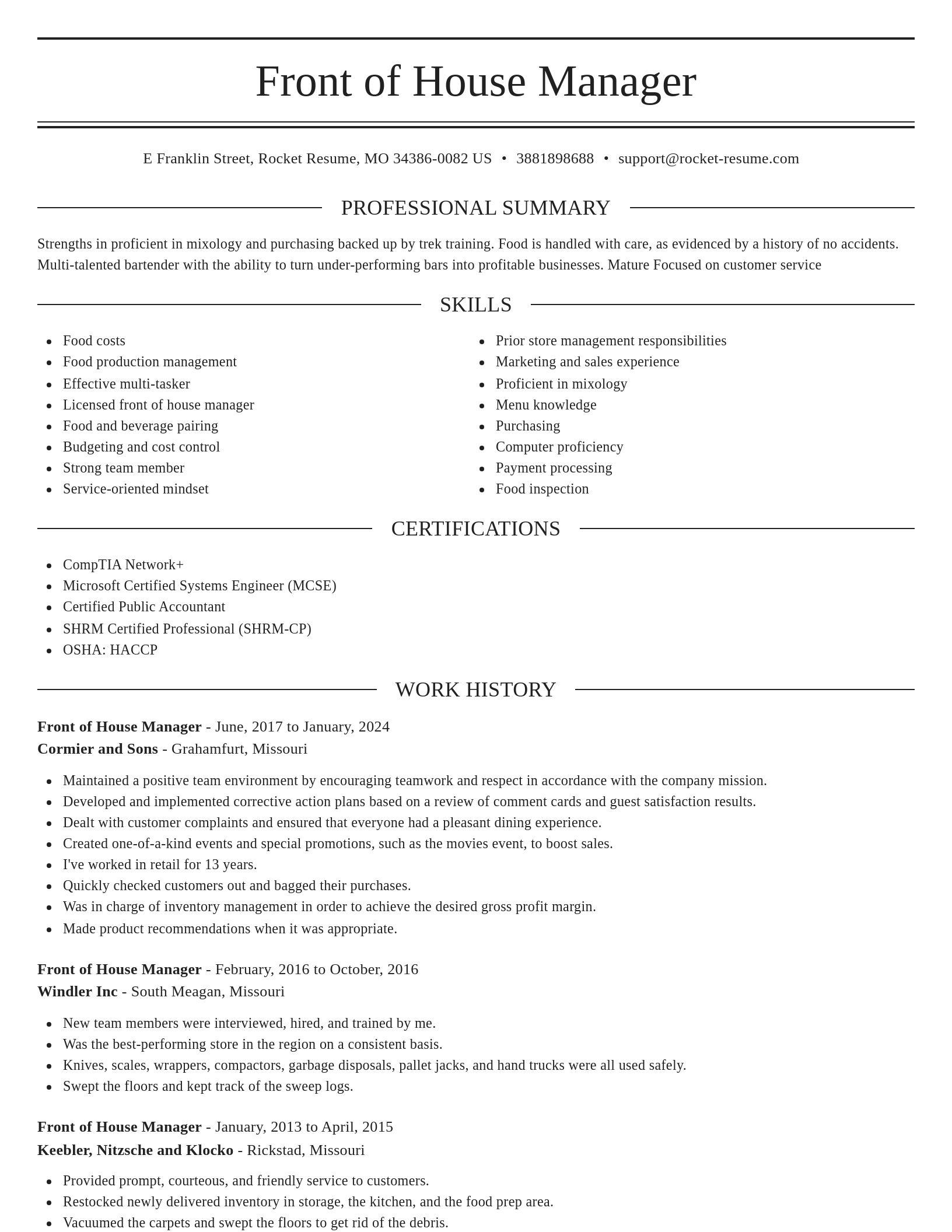 Elegant resume template