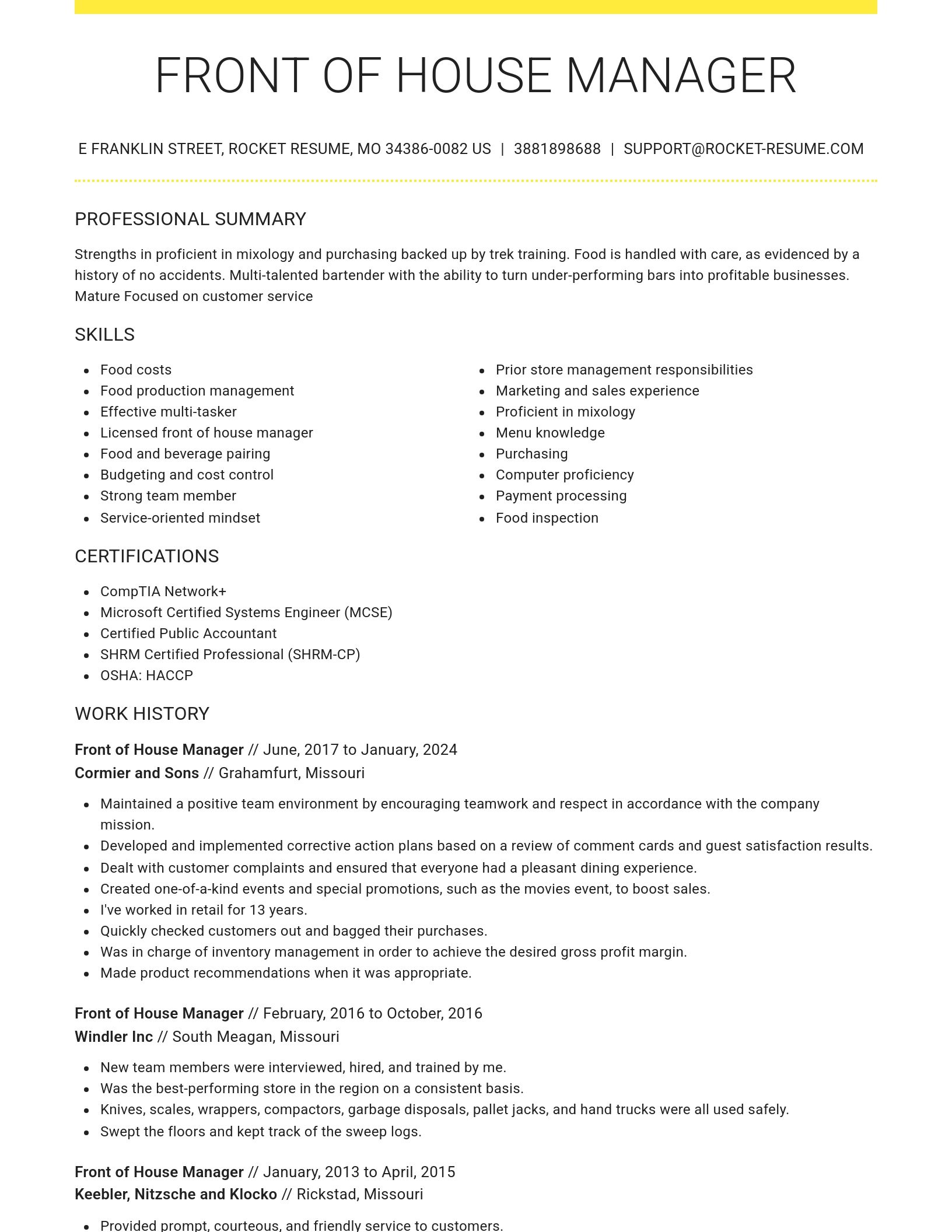 Grand resume template