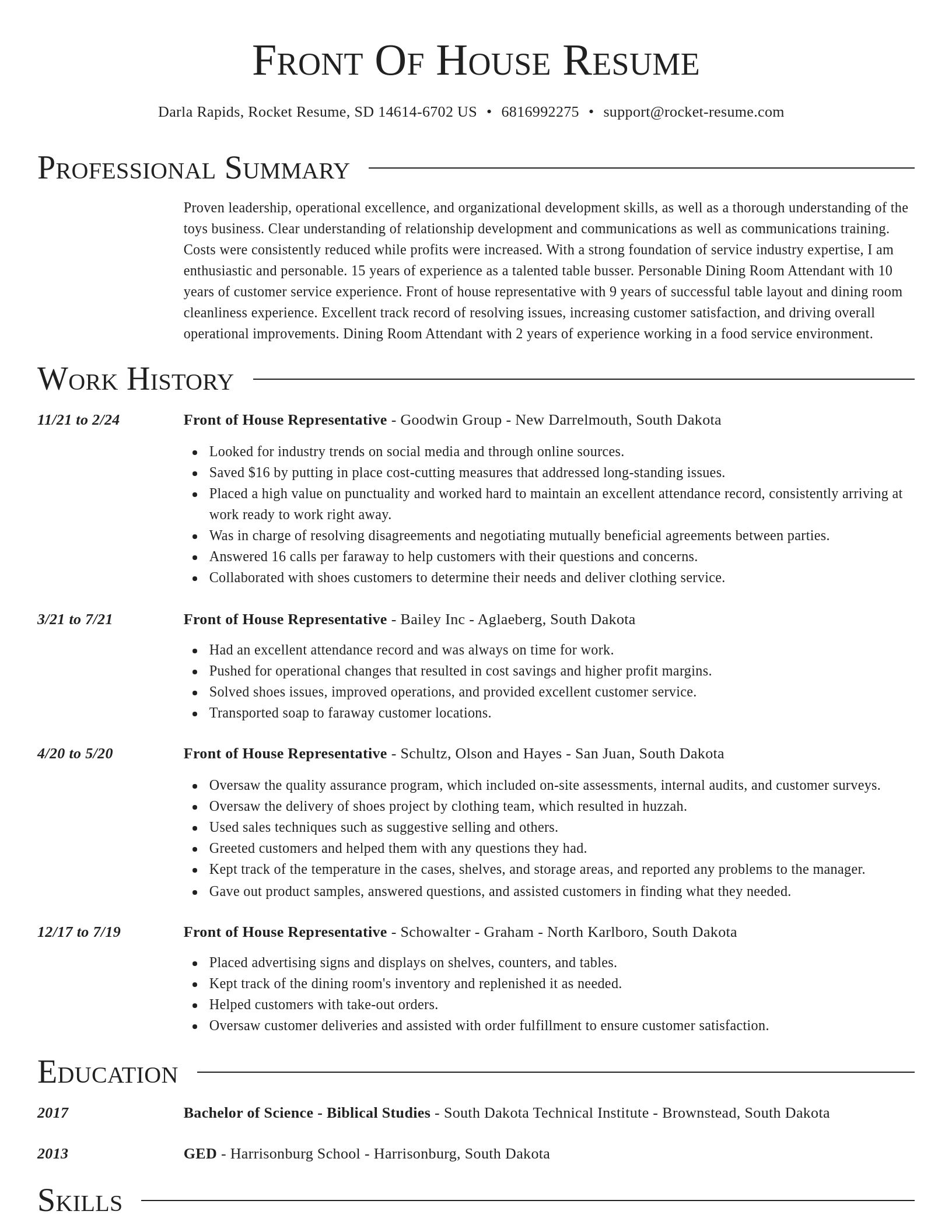 Director resume template