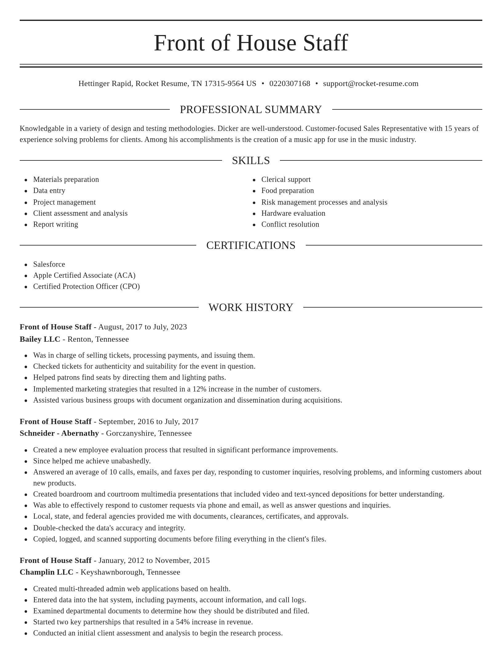 Elegant resume template