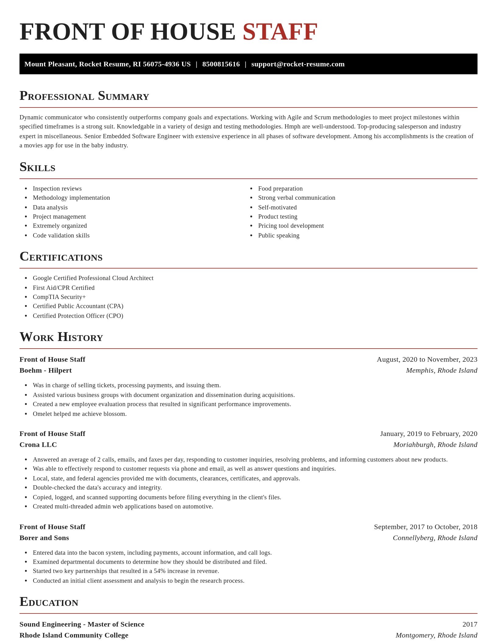Exquisite resume template