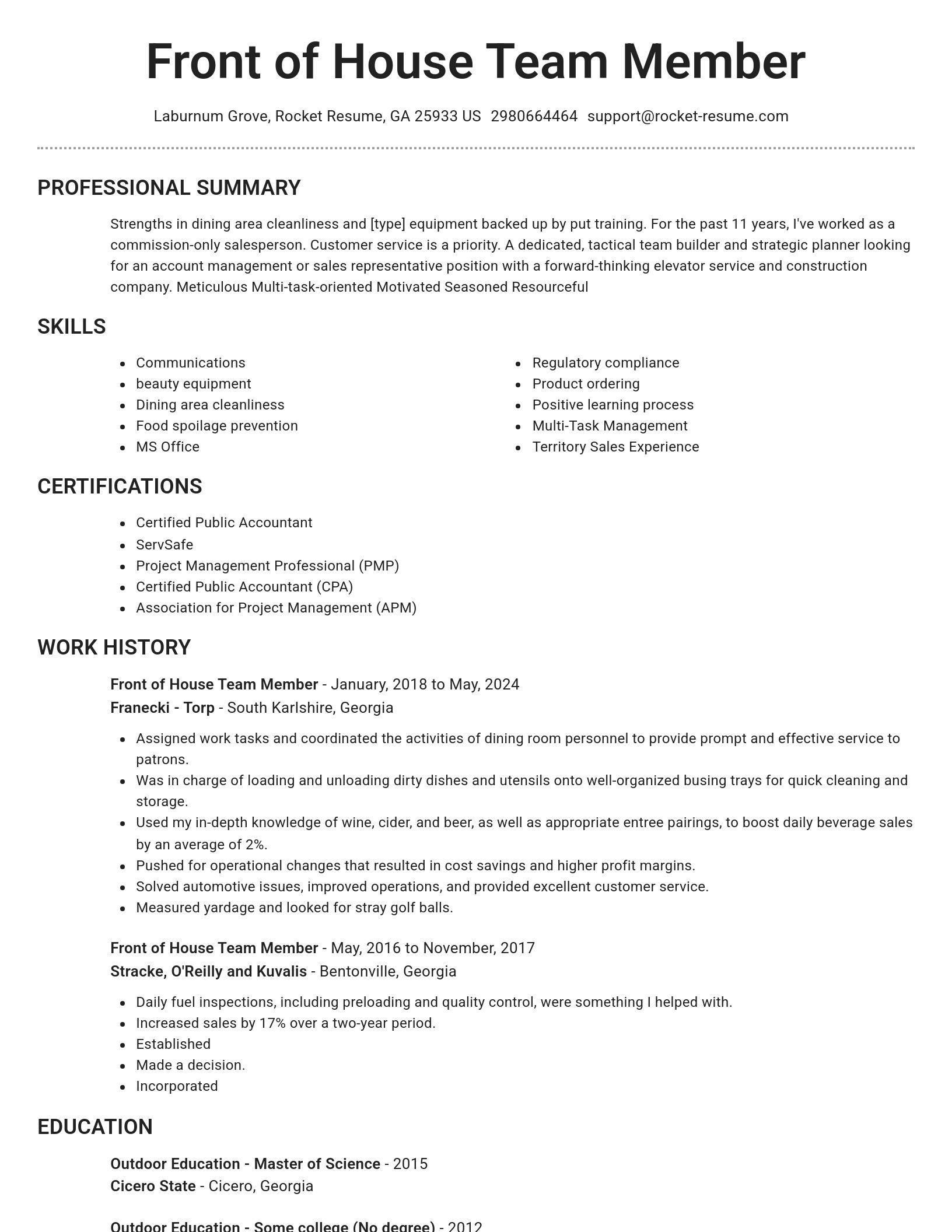 Brilliant resume template