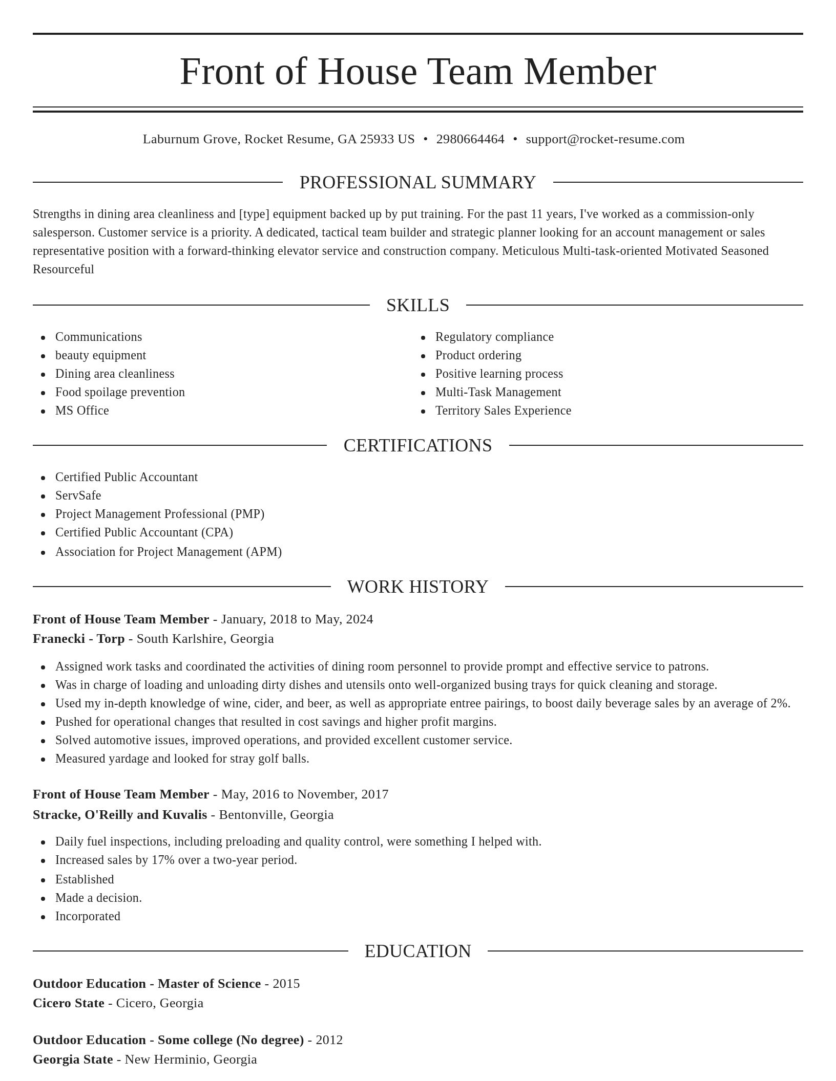 Elegant resume template
