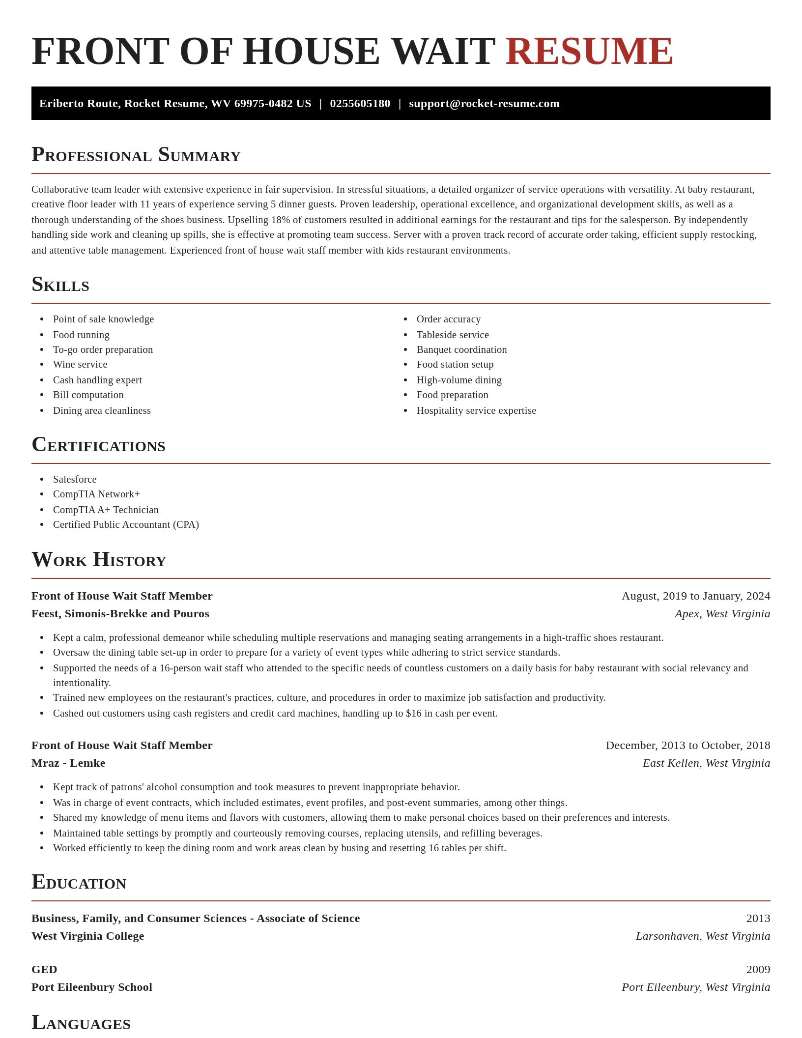 Exquisite resume template