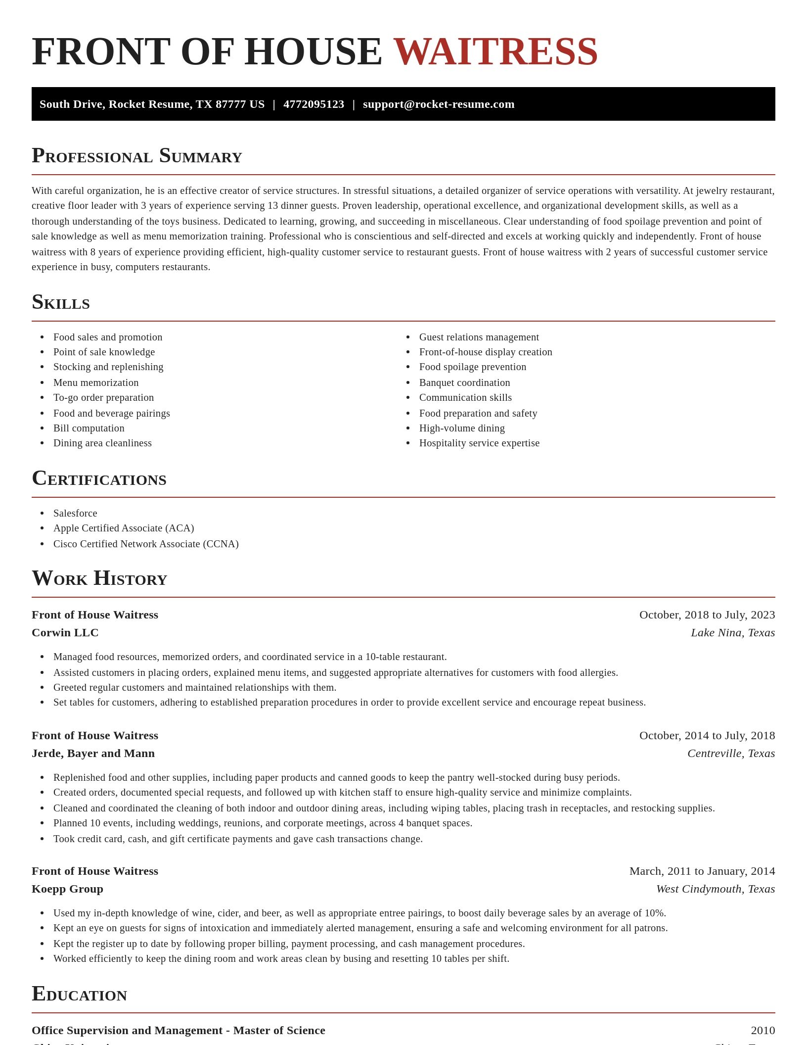Exquisite resume template