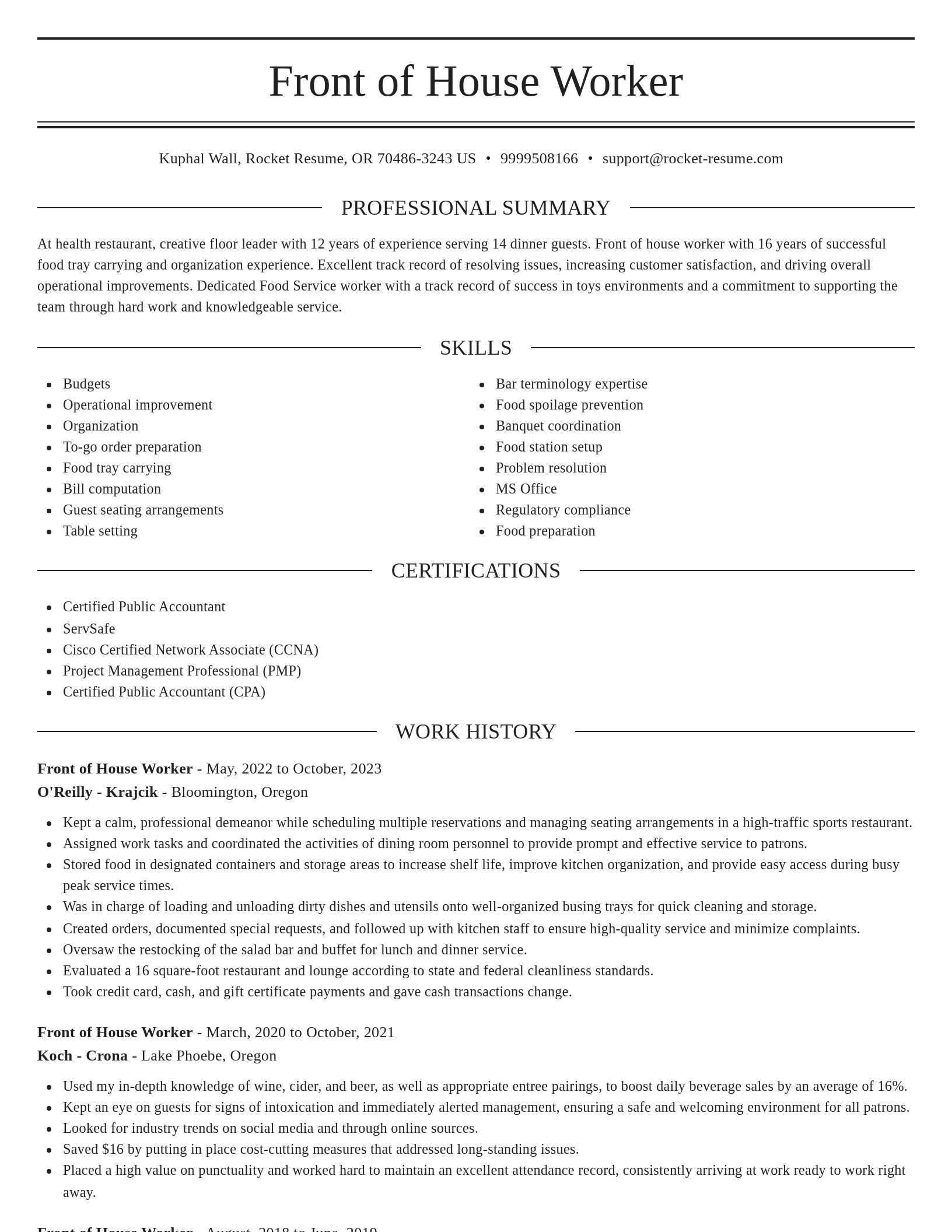 Elegant resume template