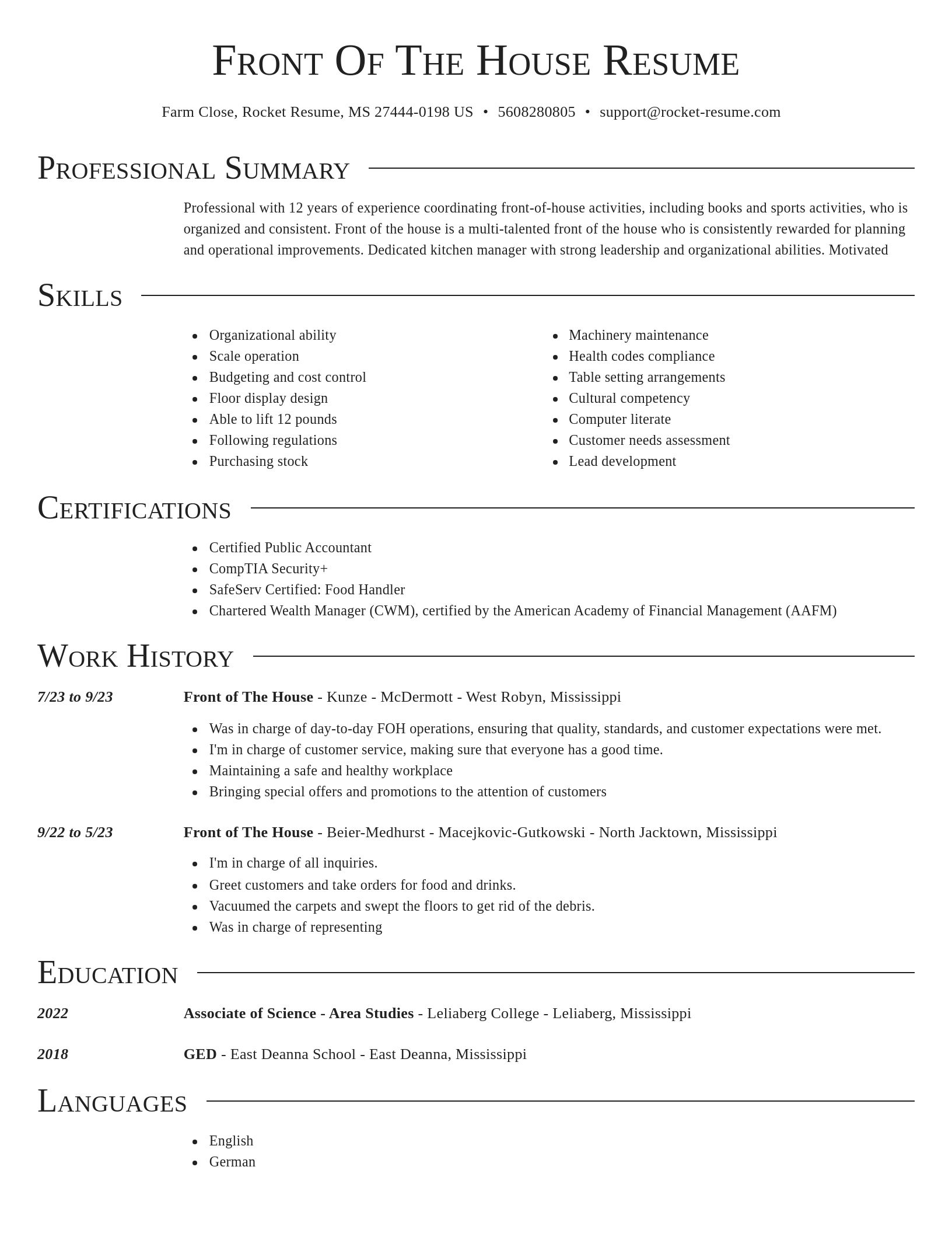 Director resume template