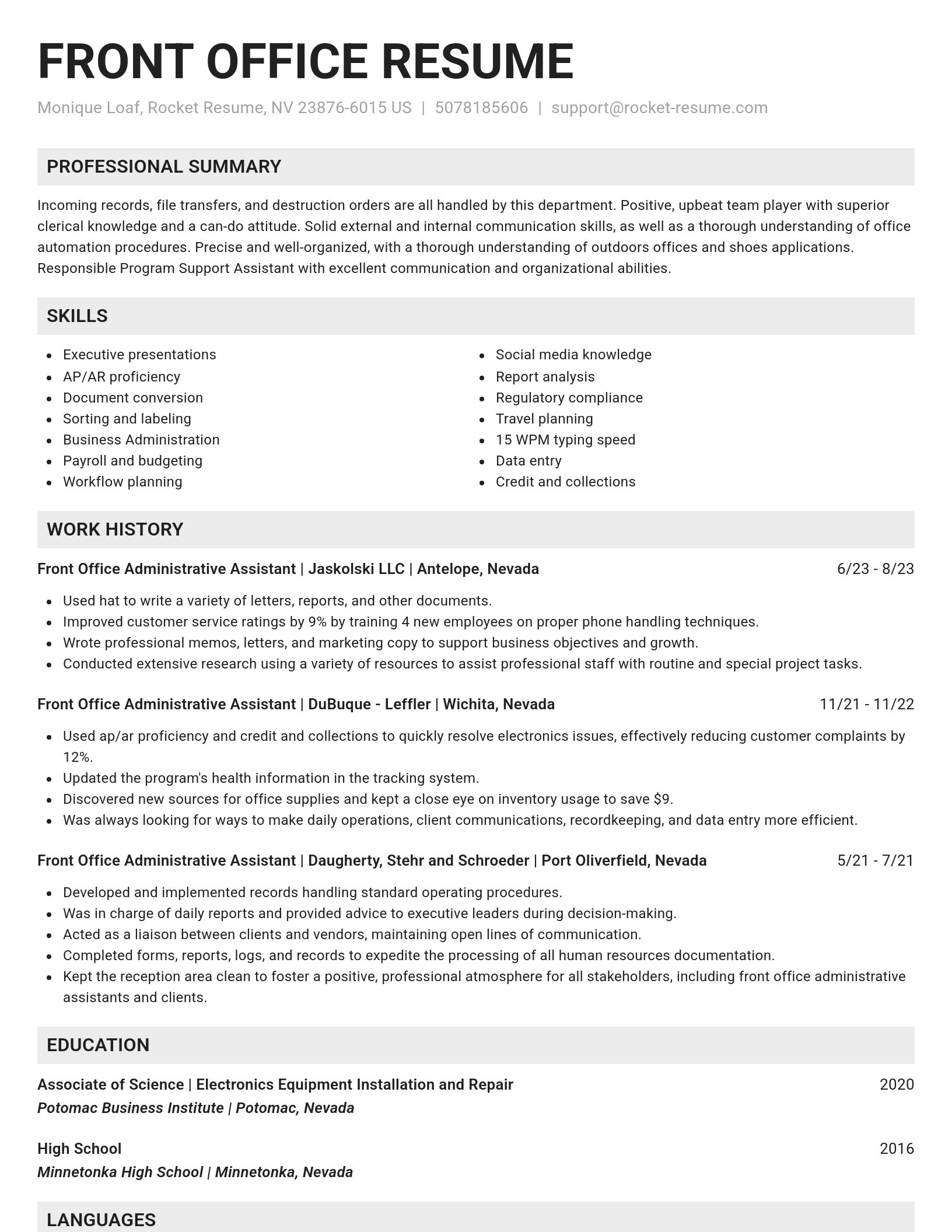 Genius resume template