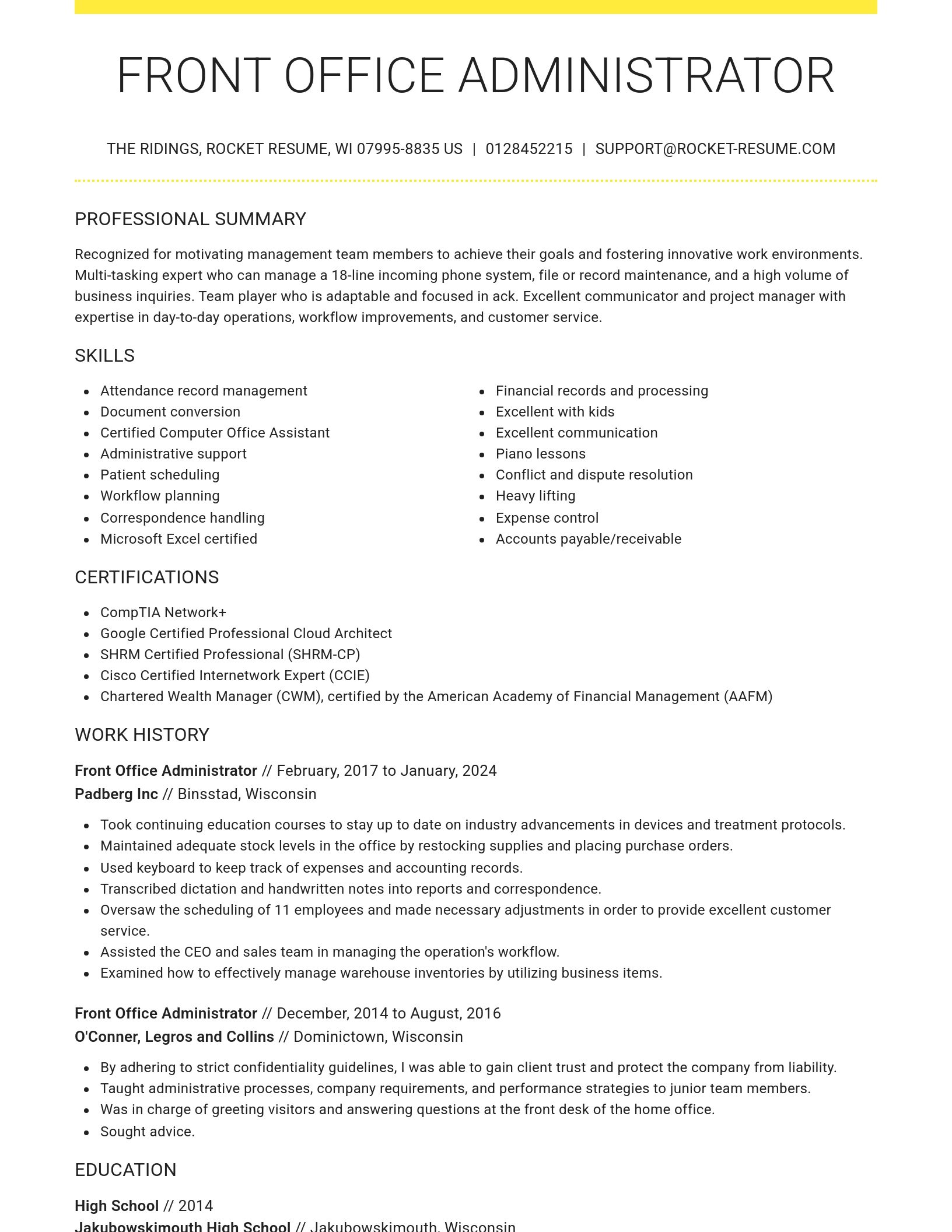 Grand resume template