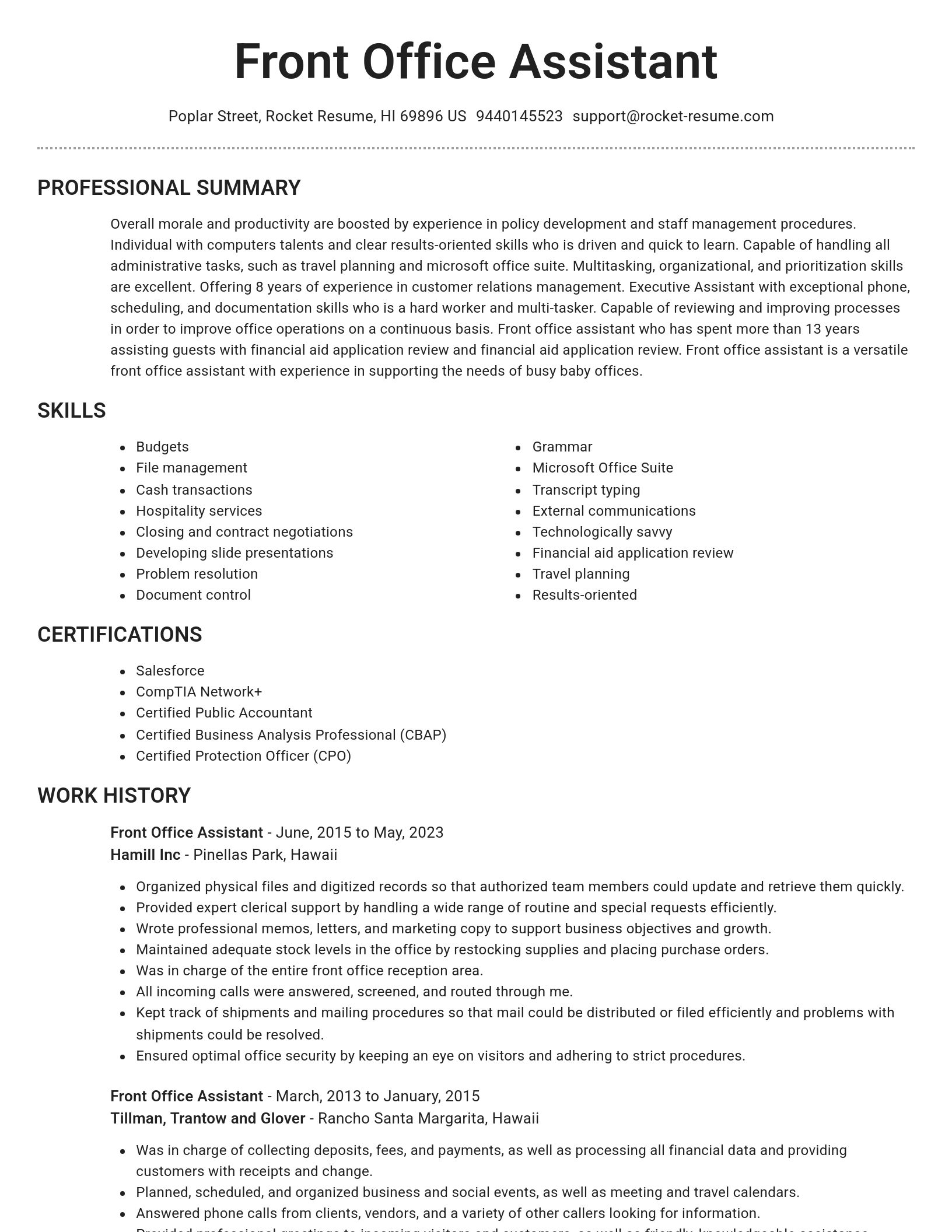 Brilliant resume template