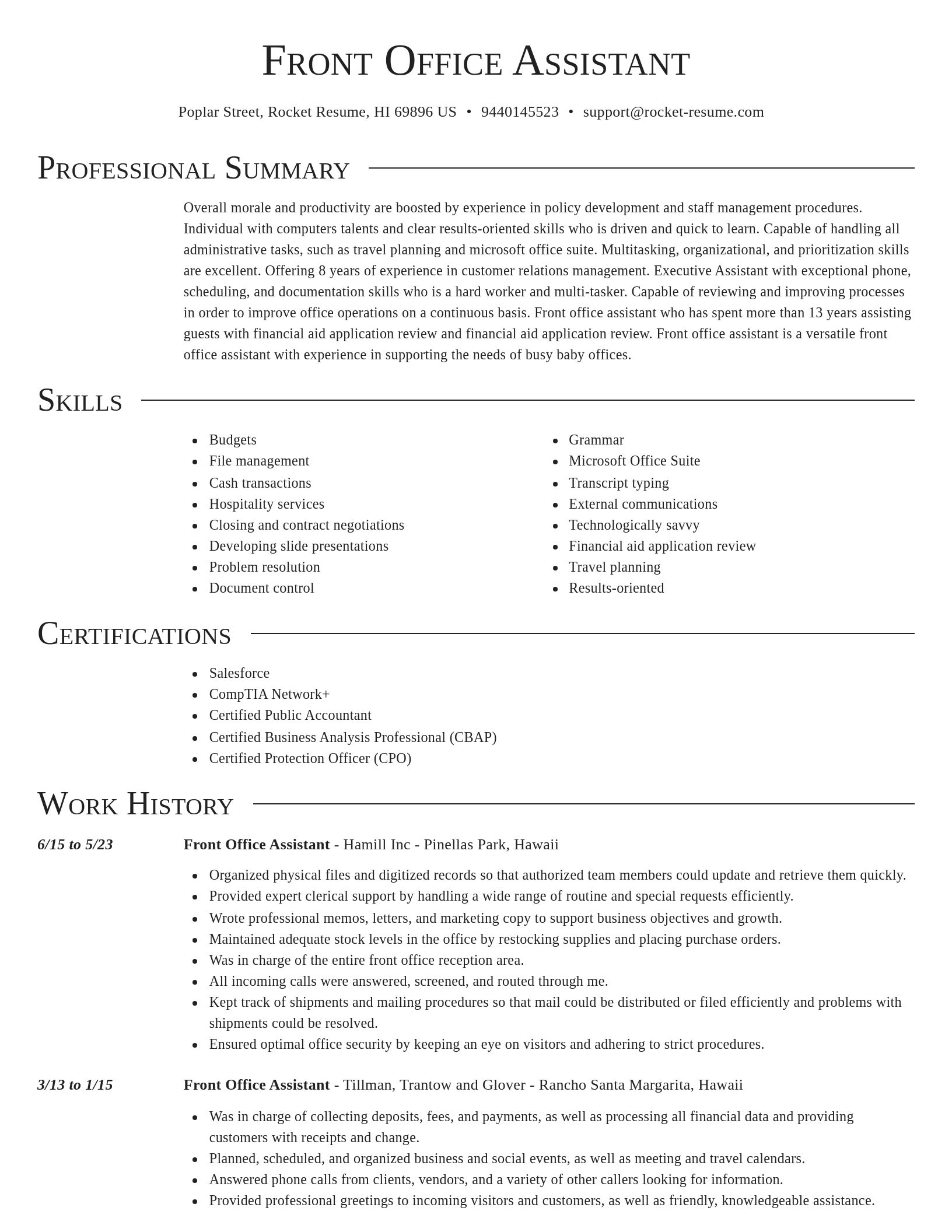 Director resume template