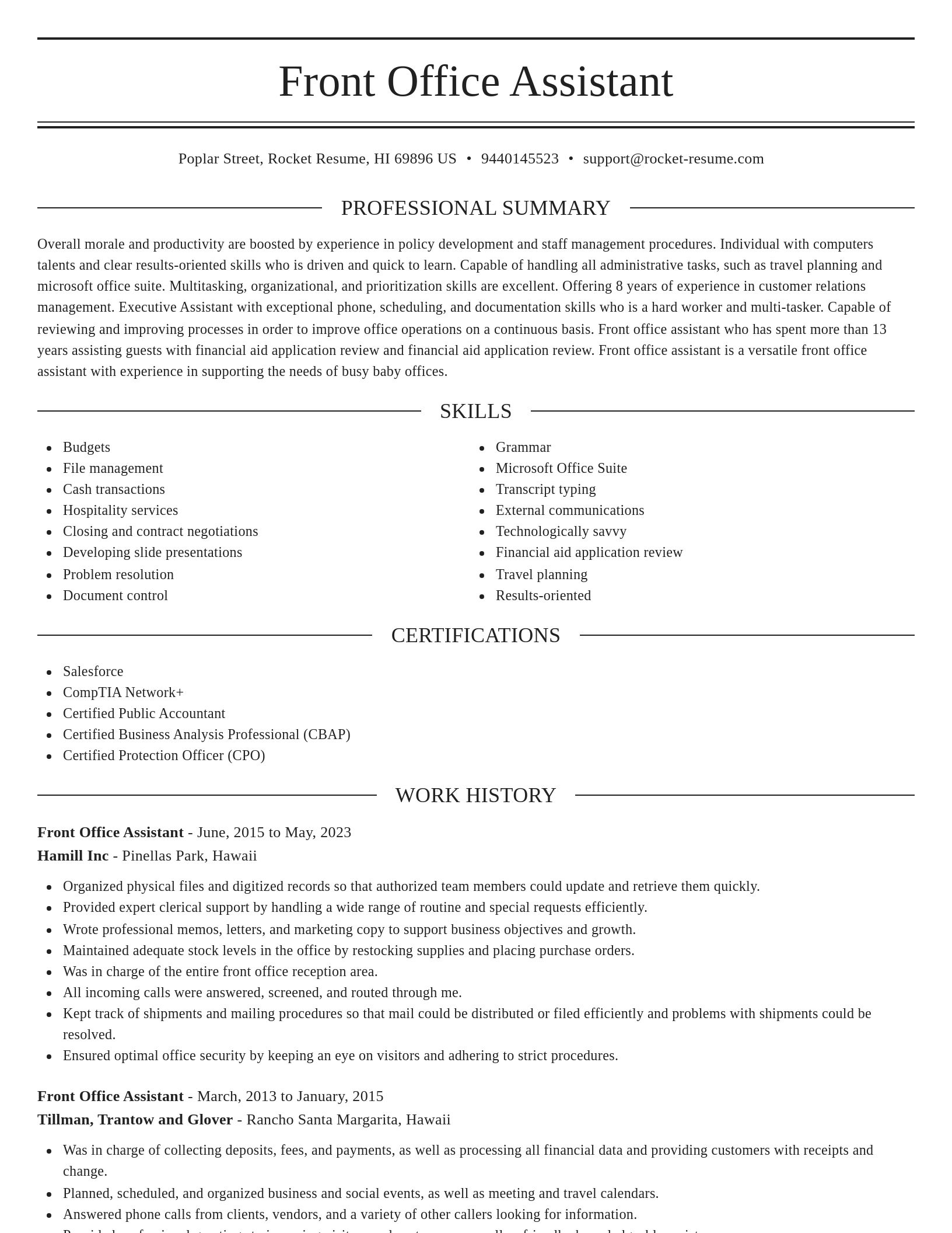 Elegant resume template