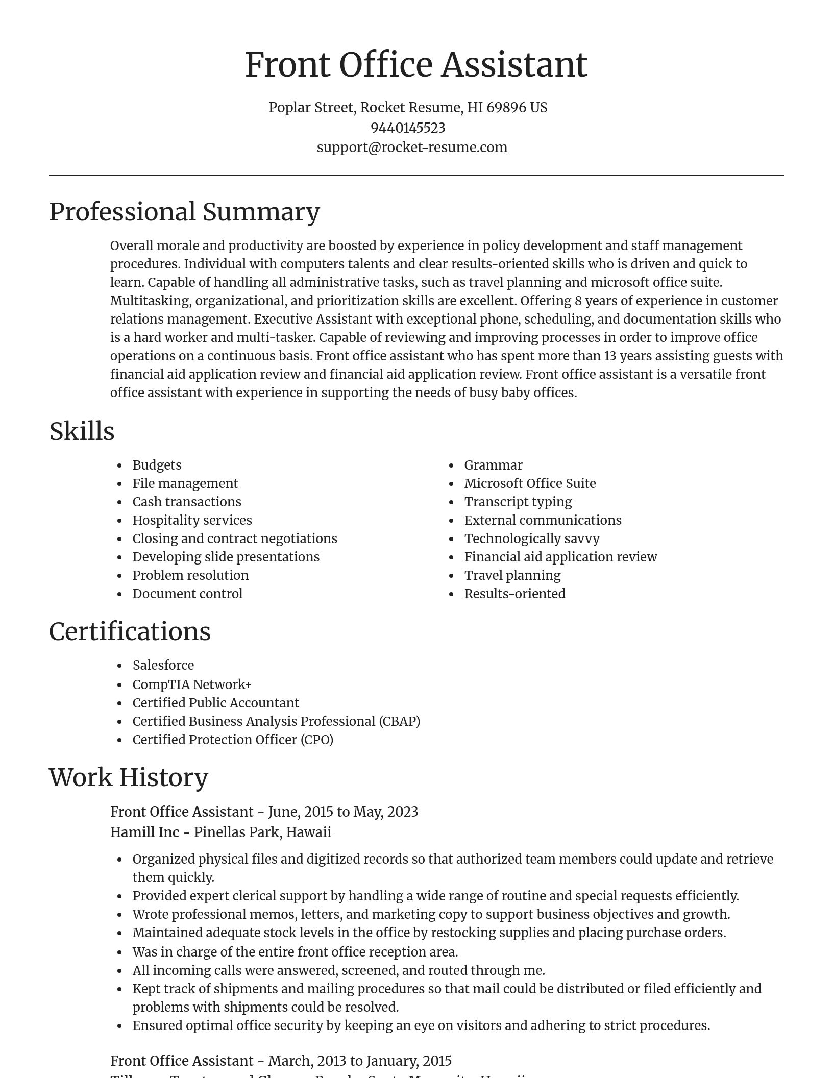 Focal Point resume template