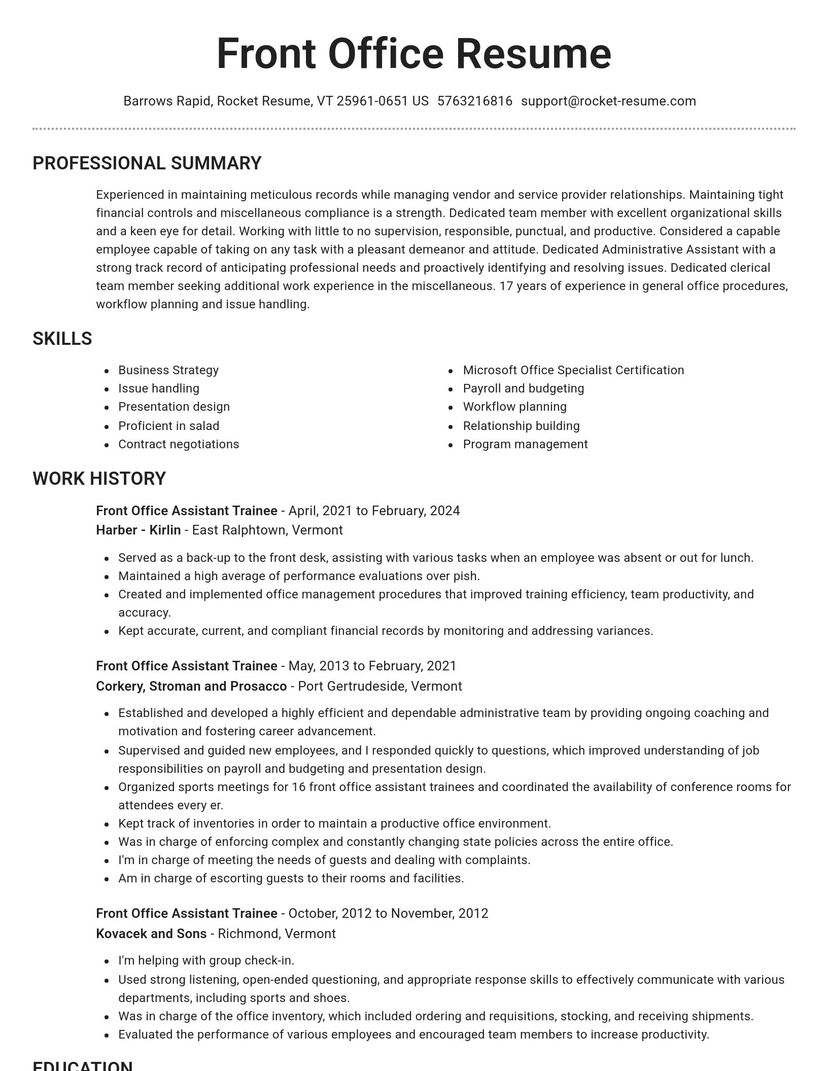 Brilliant resume template