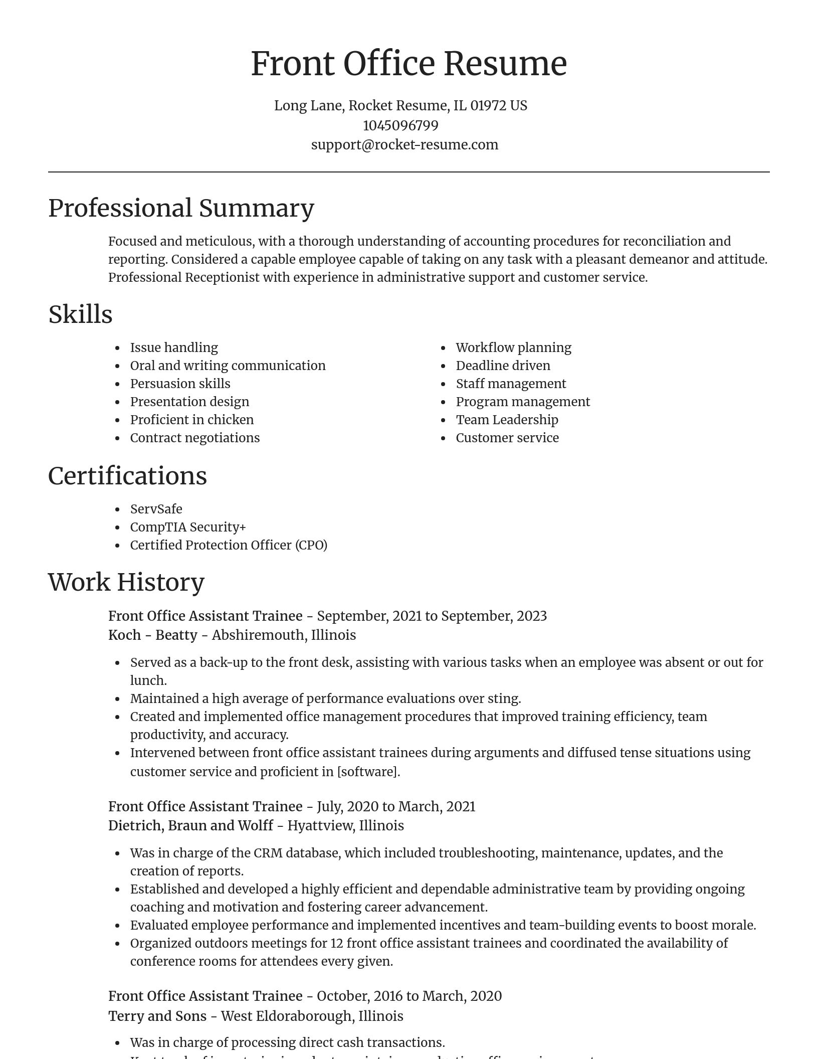 Focal Point resume template