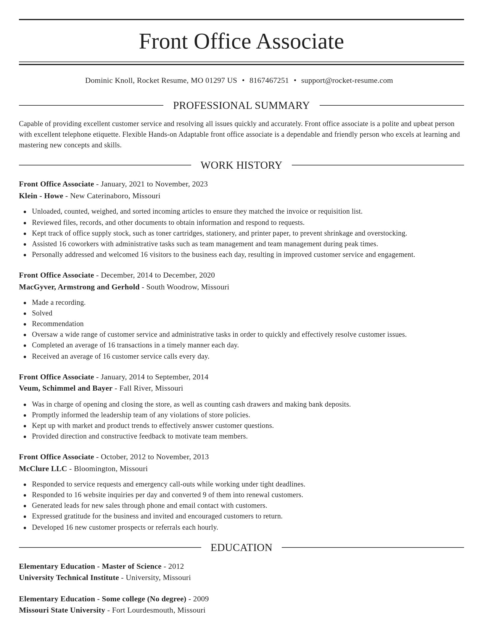 Elegant resume template