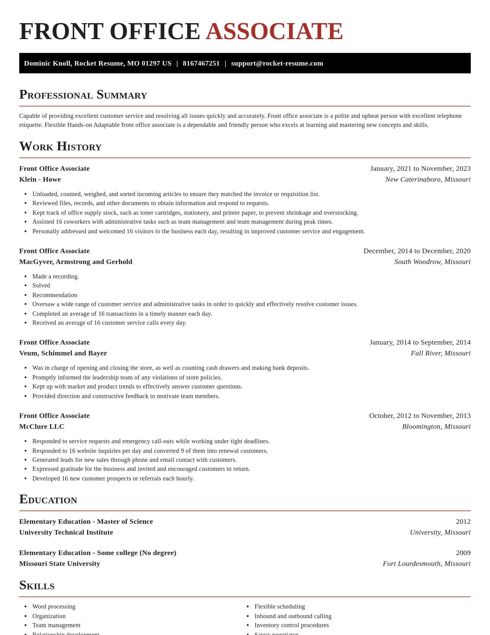 Exquisite resume template