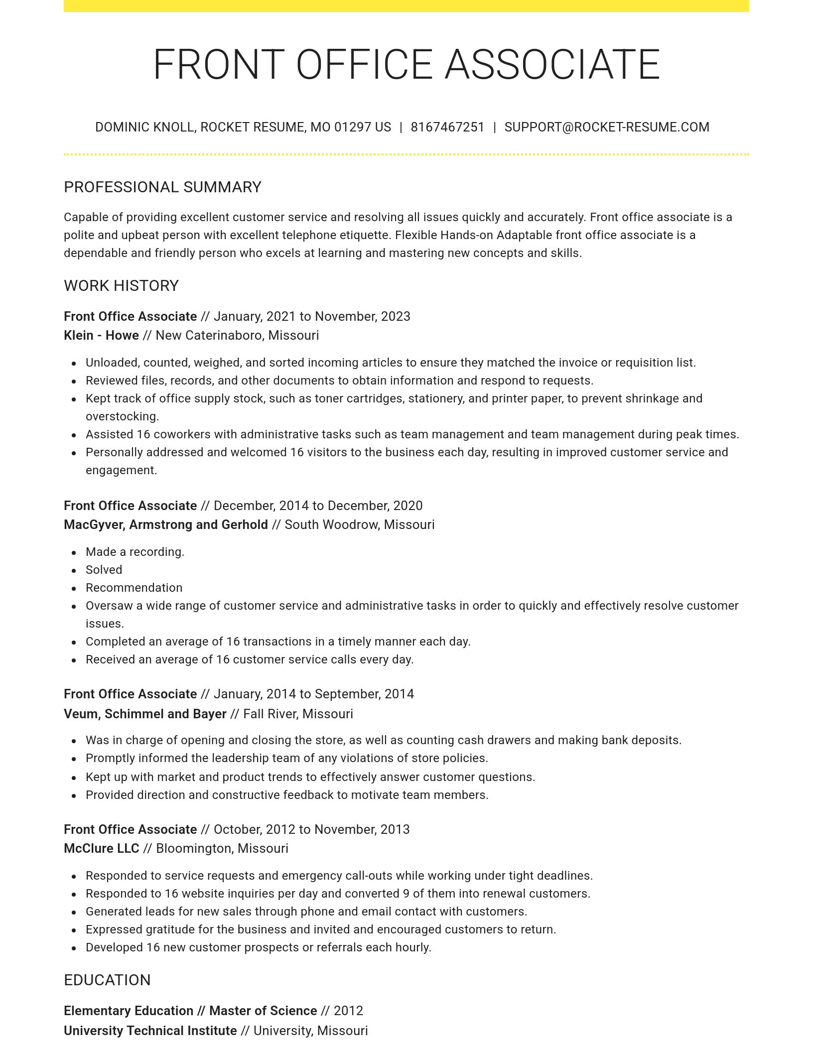 Grand resume template