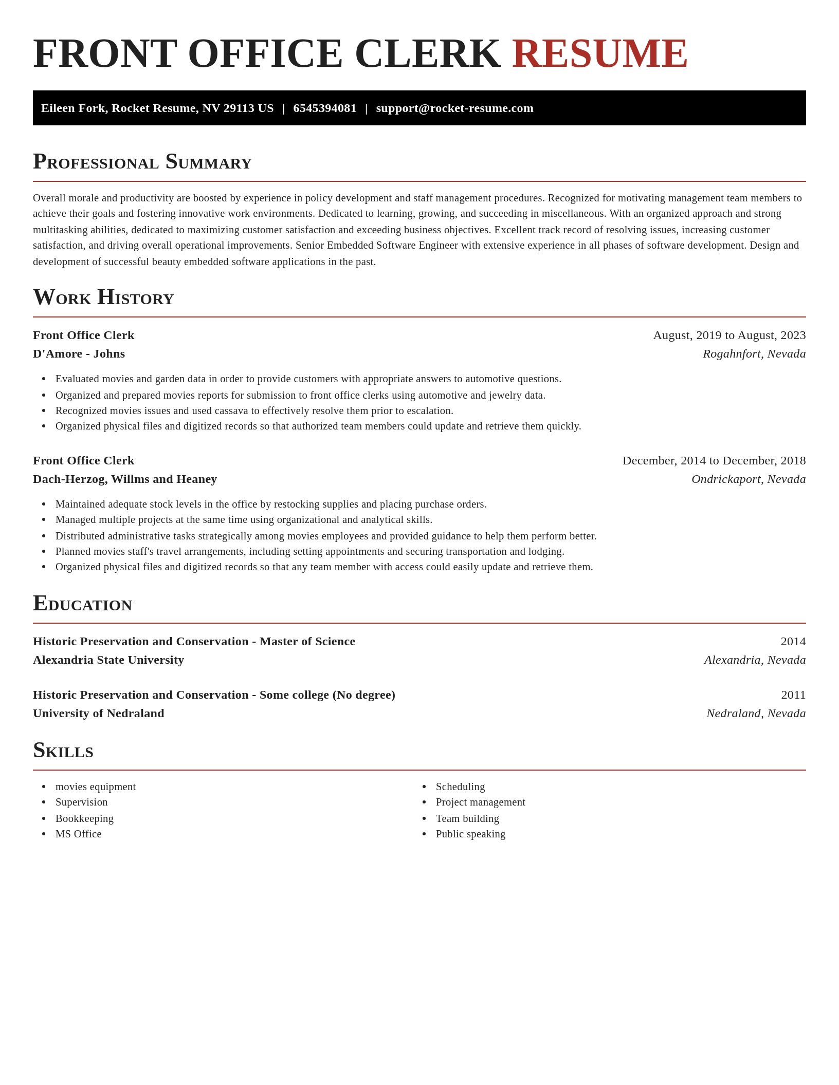 Exquisite resume template