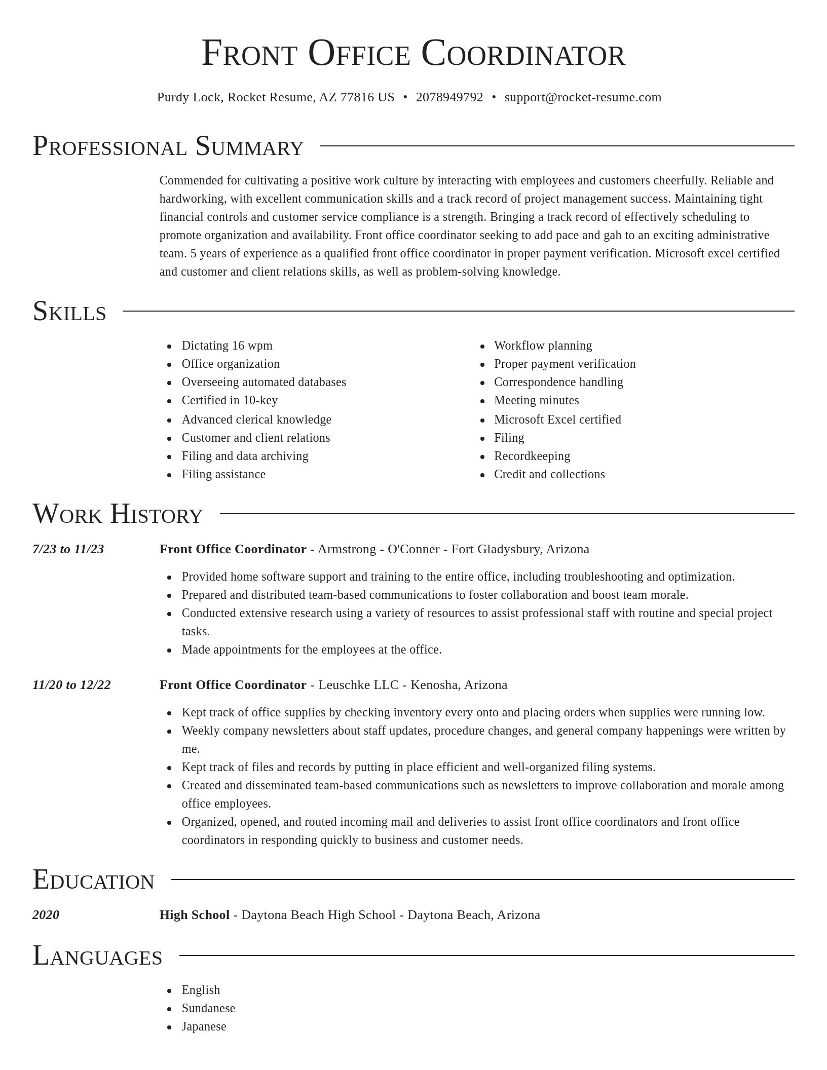Director resume template