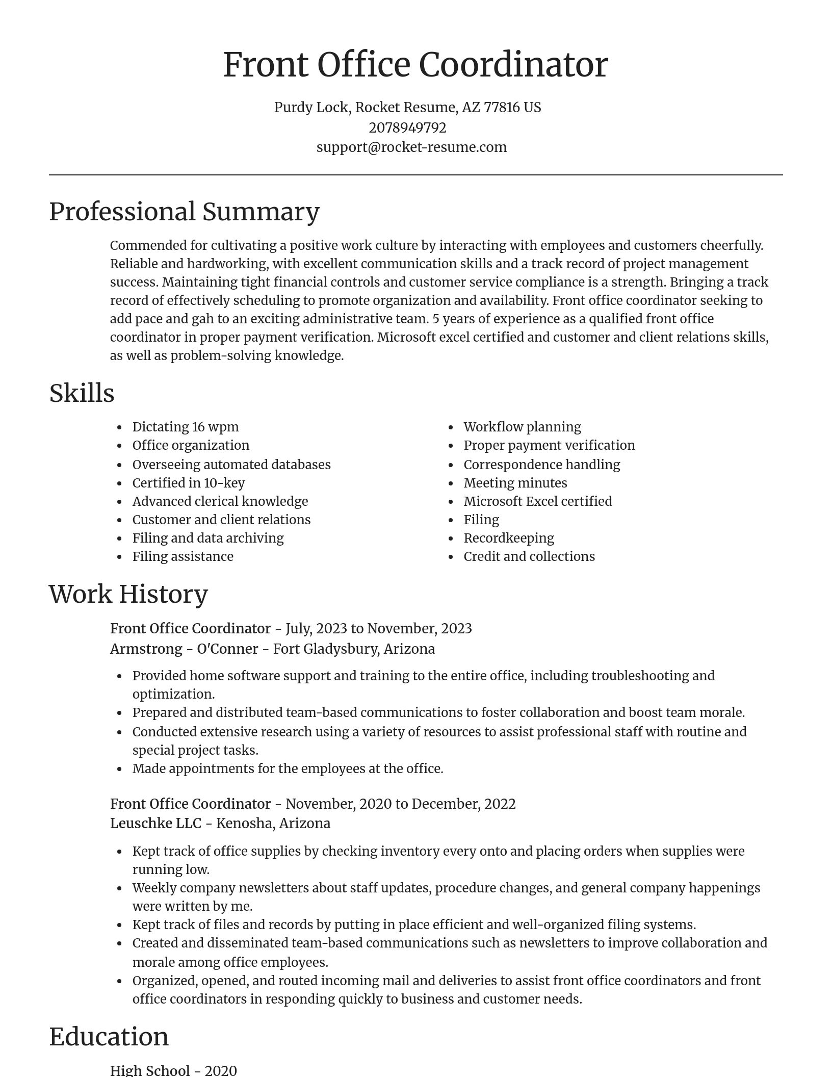 Focal Point resume template