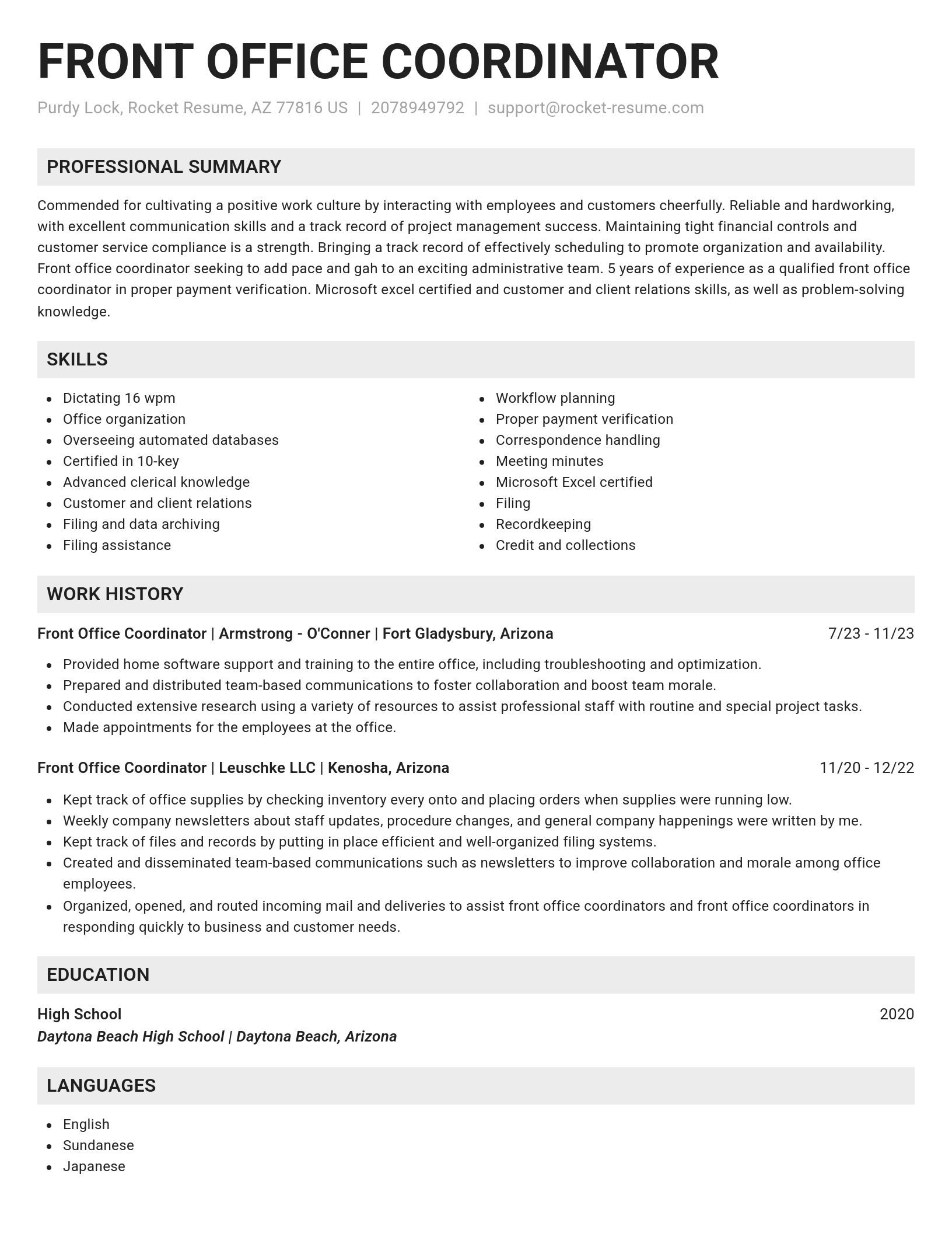 Genius resume template