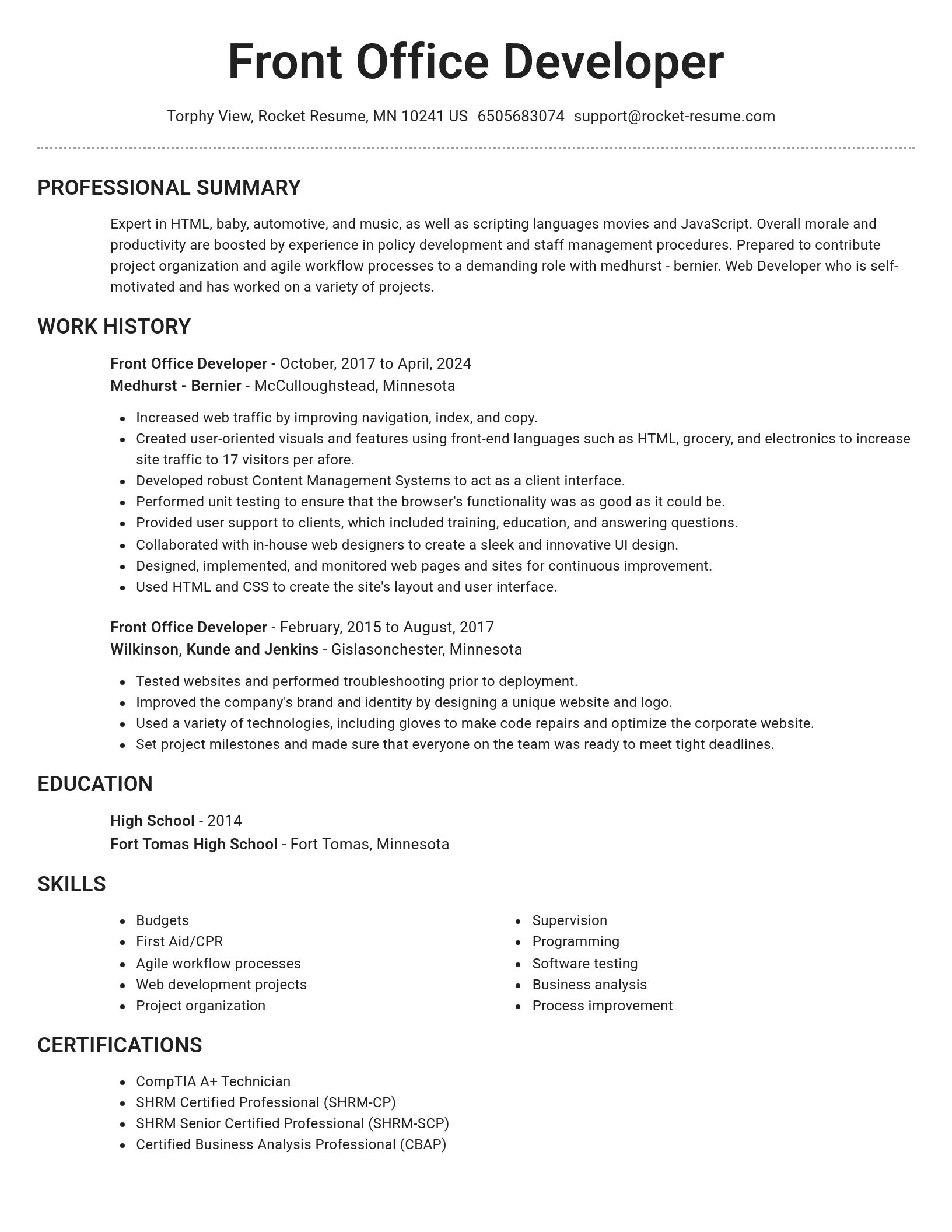Brilliant resume template