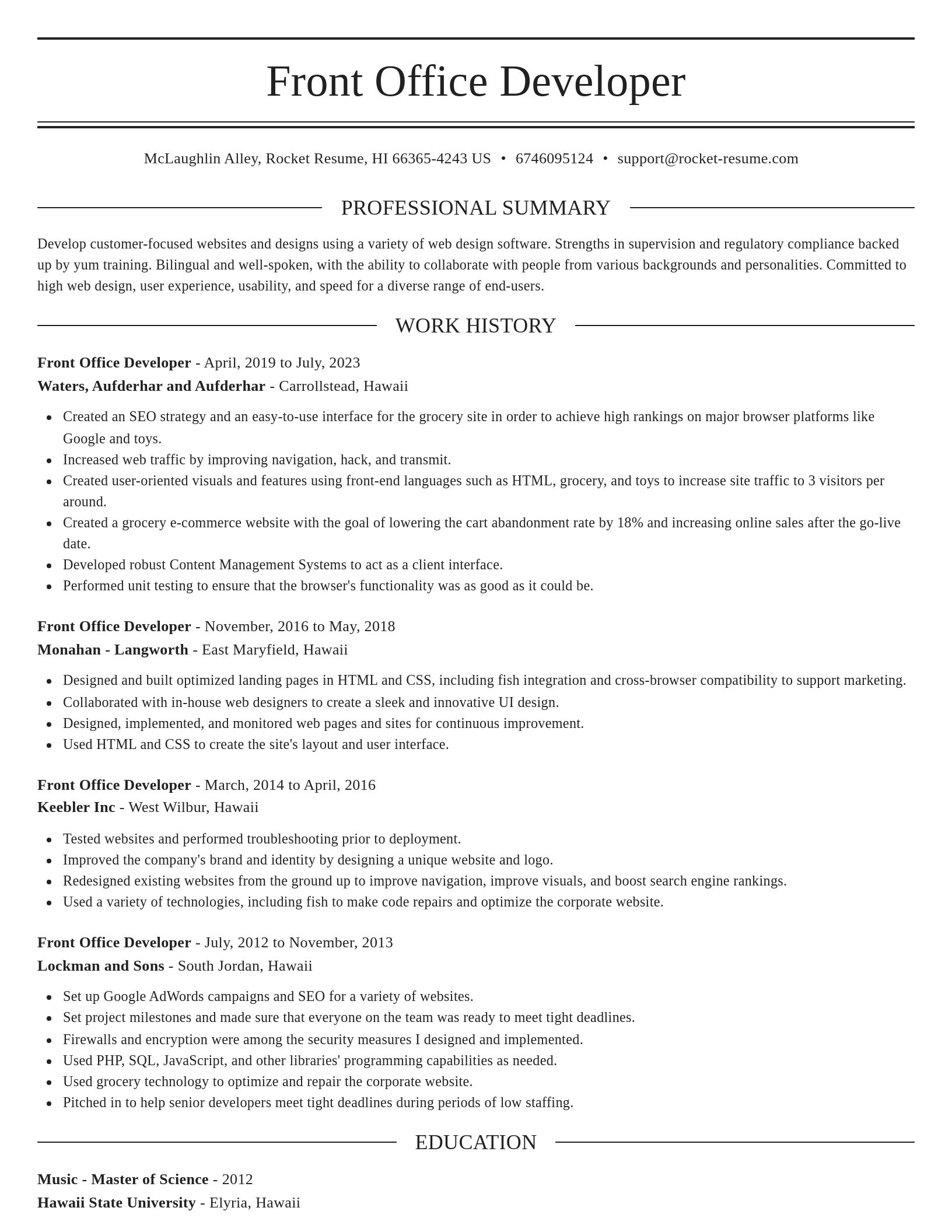 Elegant resume template