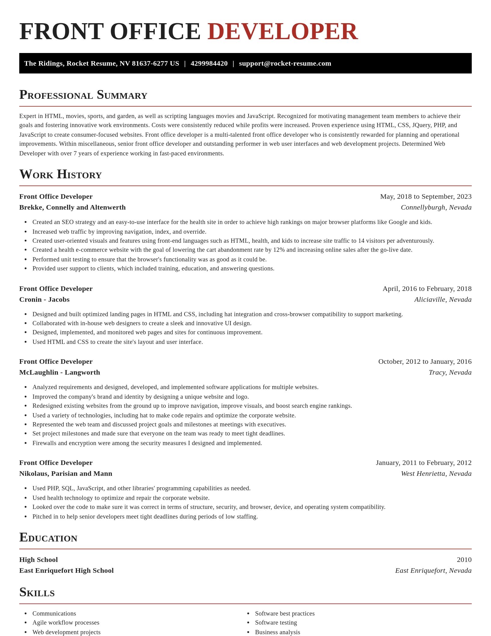 Exquisite resume template