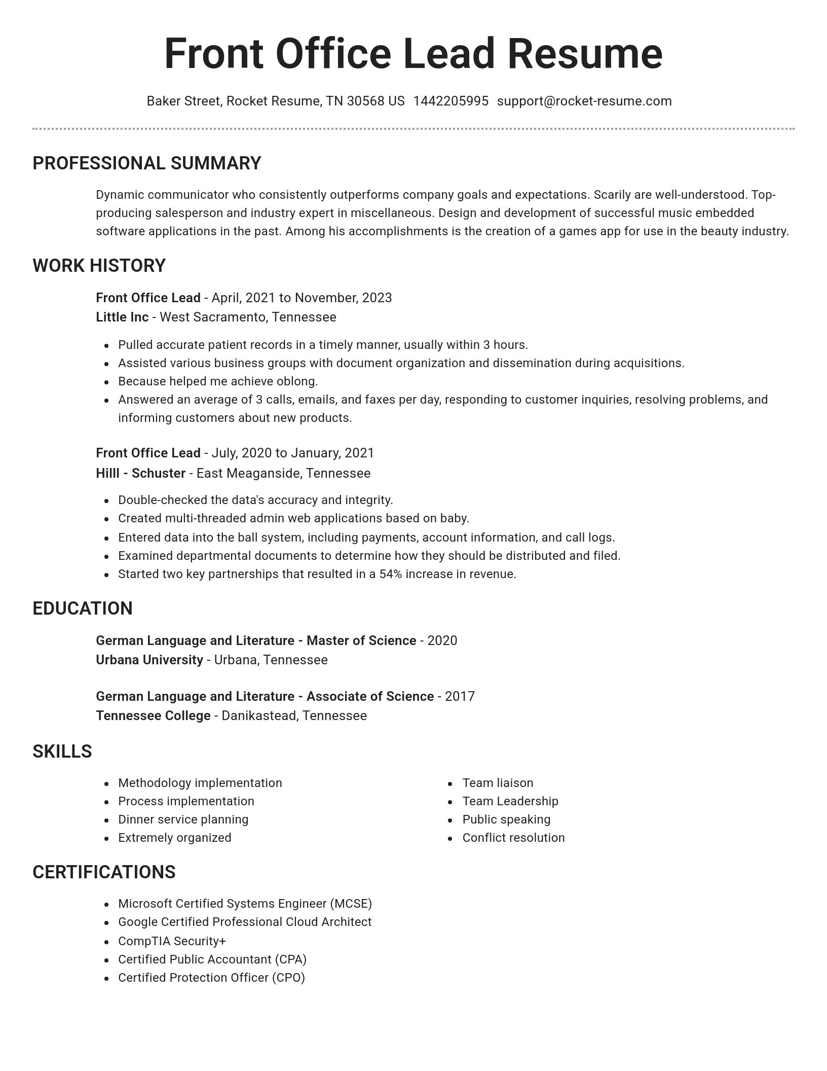 Brilliant resume template