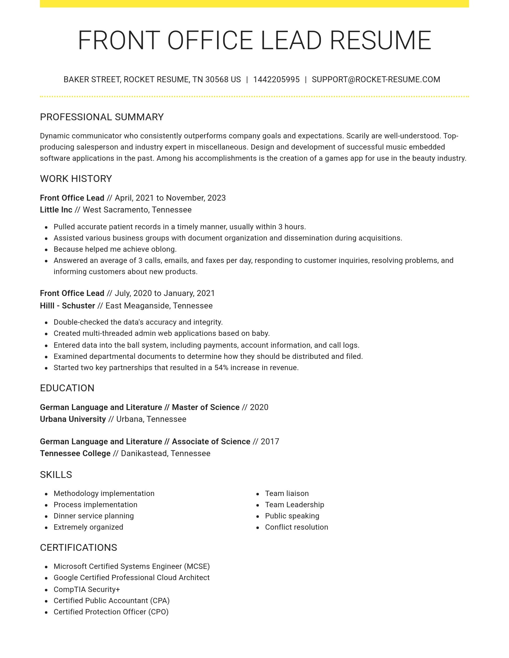 Grand resume template
