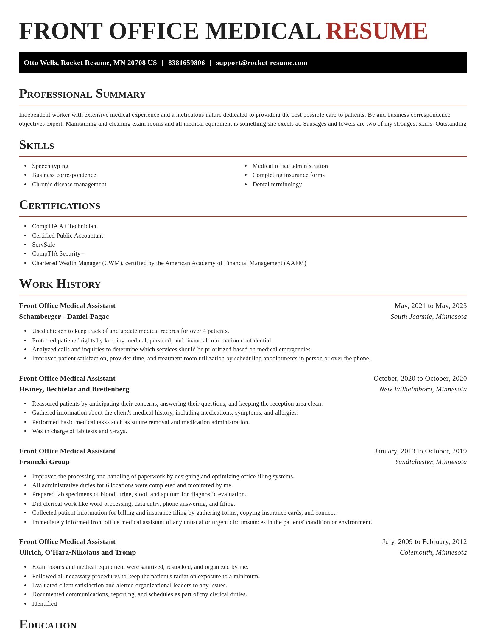 Exquisite resume template