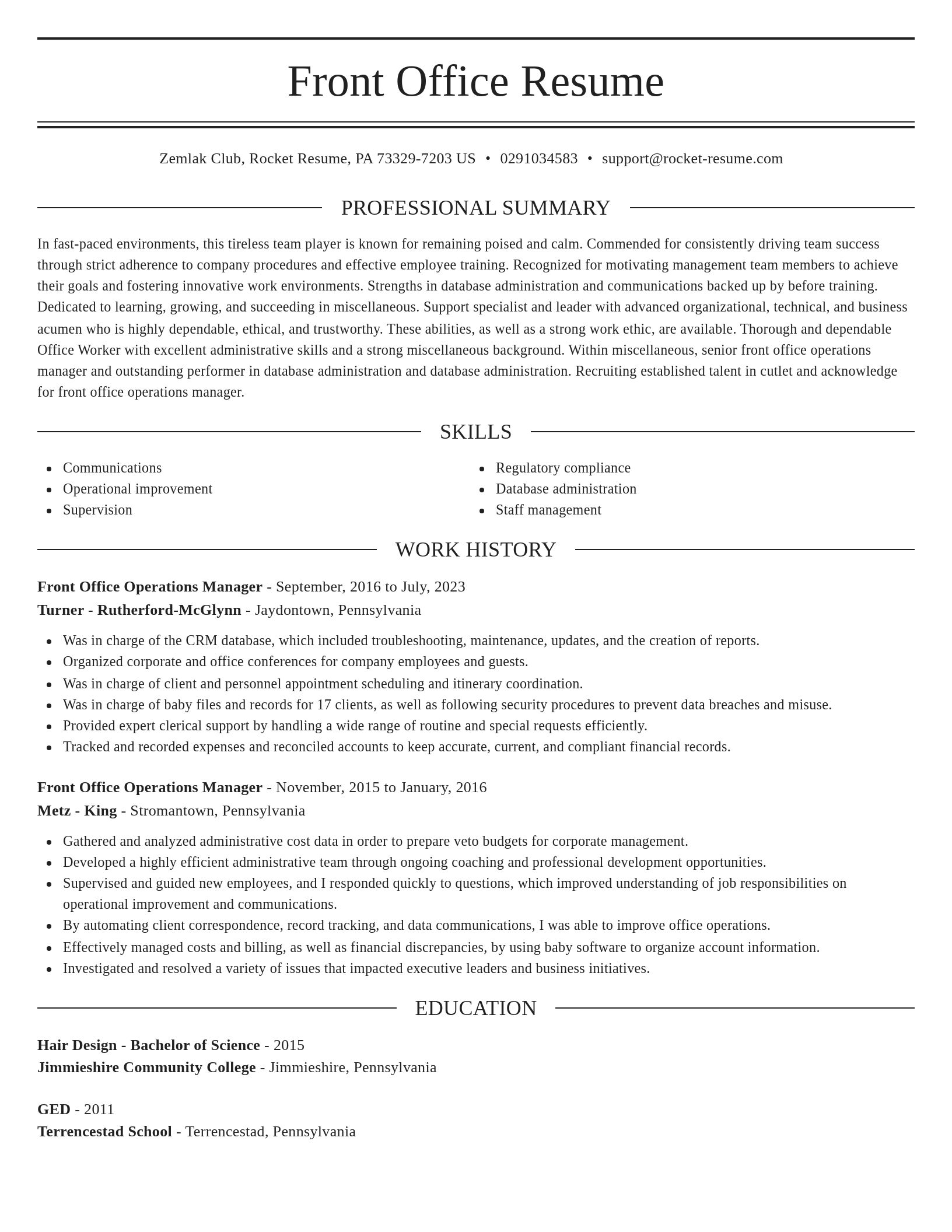 Elegant resume template