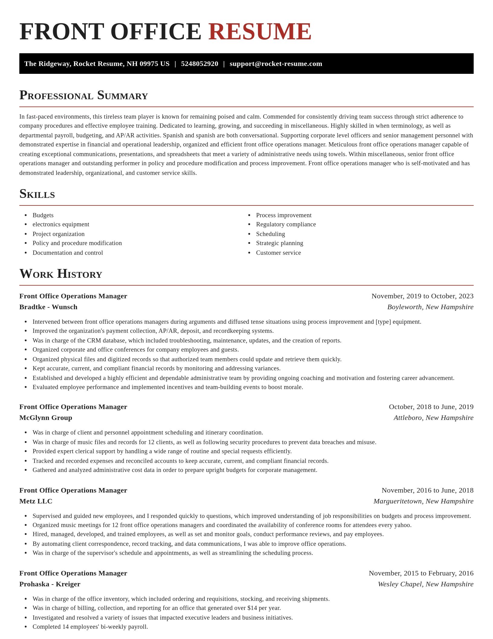 Exquisite resume template